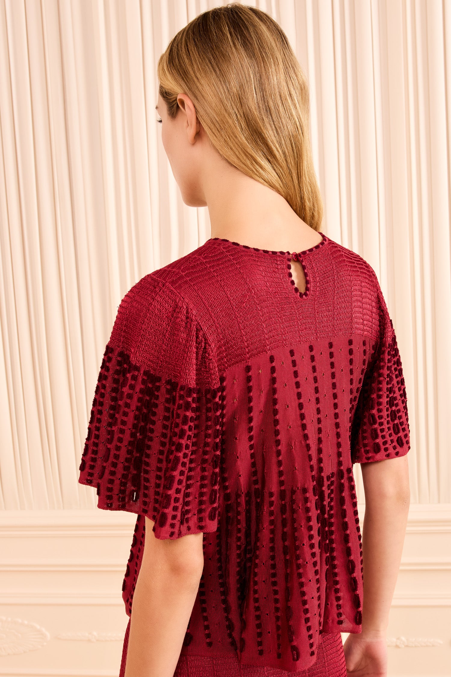 Ulla Johnson Avelina Knit Cape Top - Garnet