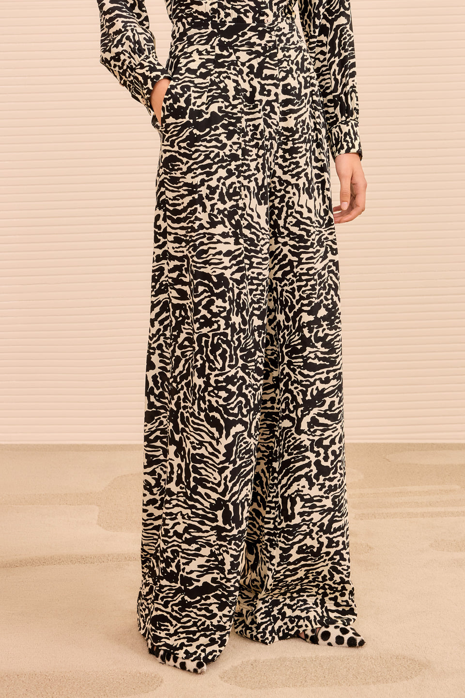 Aviva Wide Leg Pant - Spotted Jasper