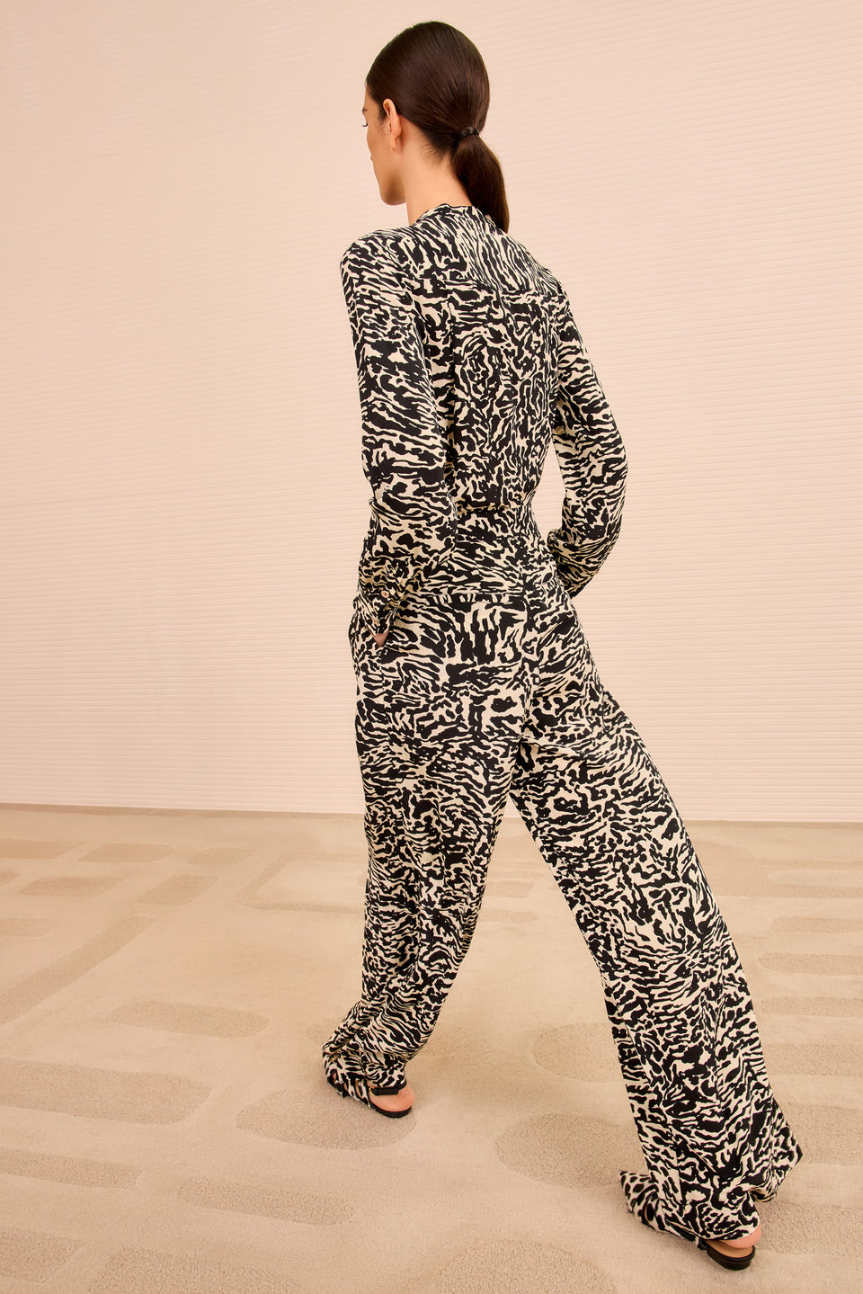 Aviva Wide Leg Pant - Spotted Jasper