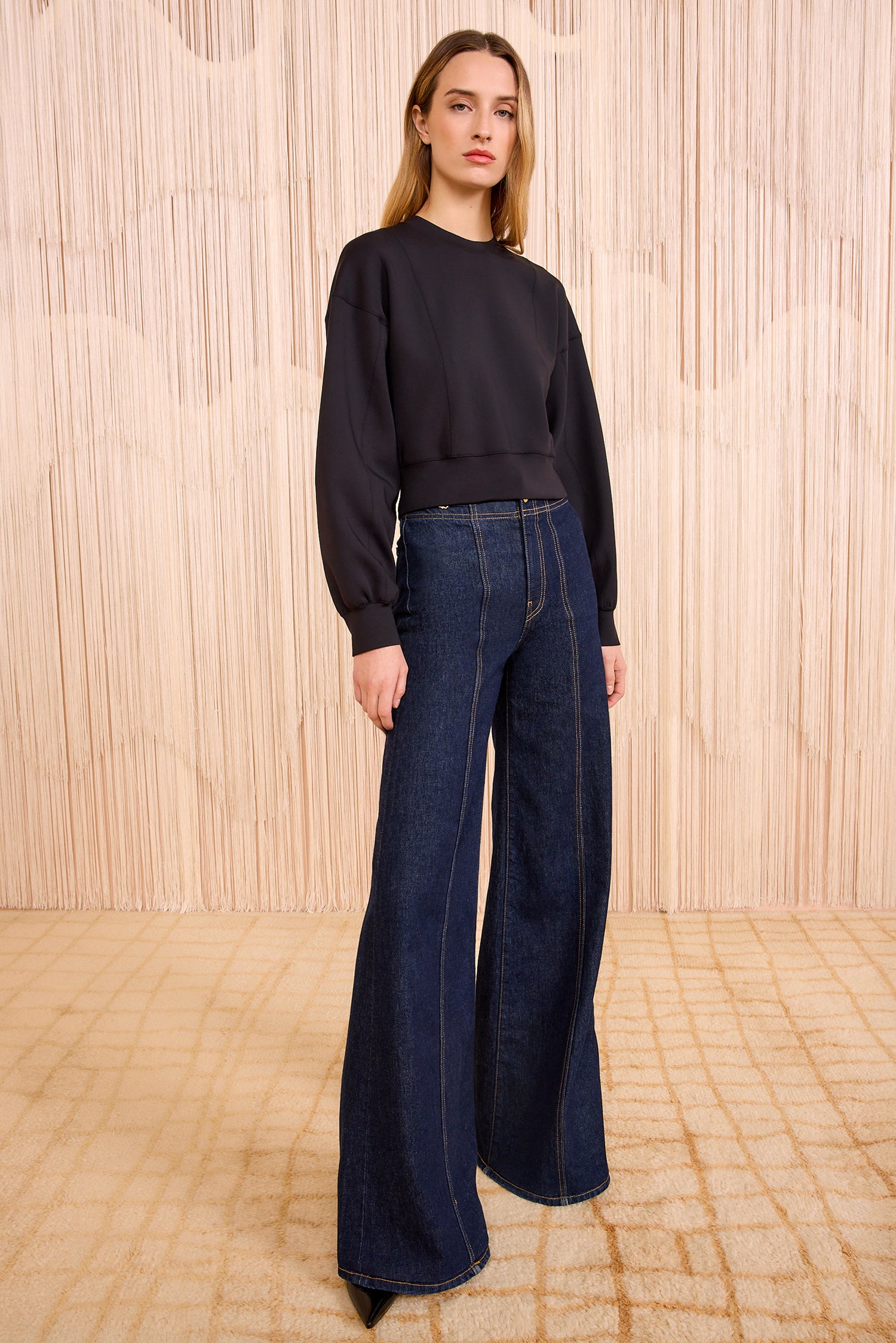 Ulla Johnson Axel Long Sleeve Top - Noir