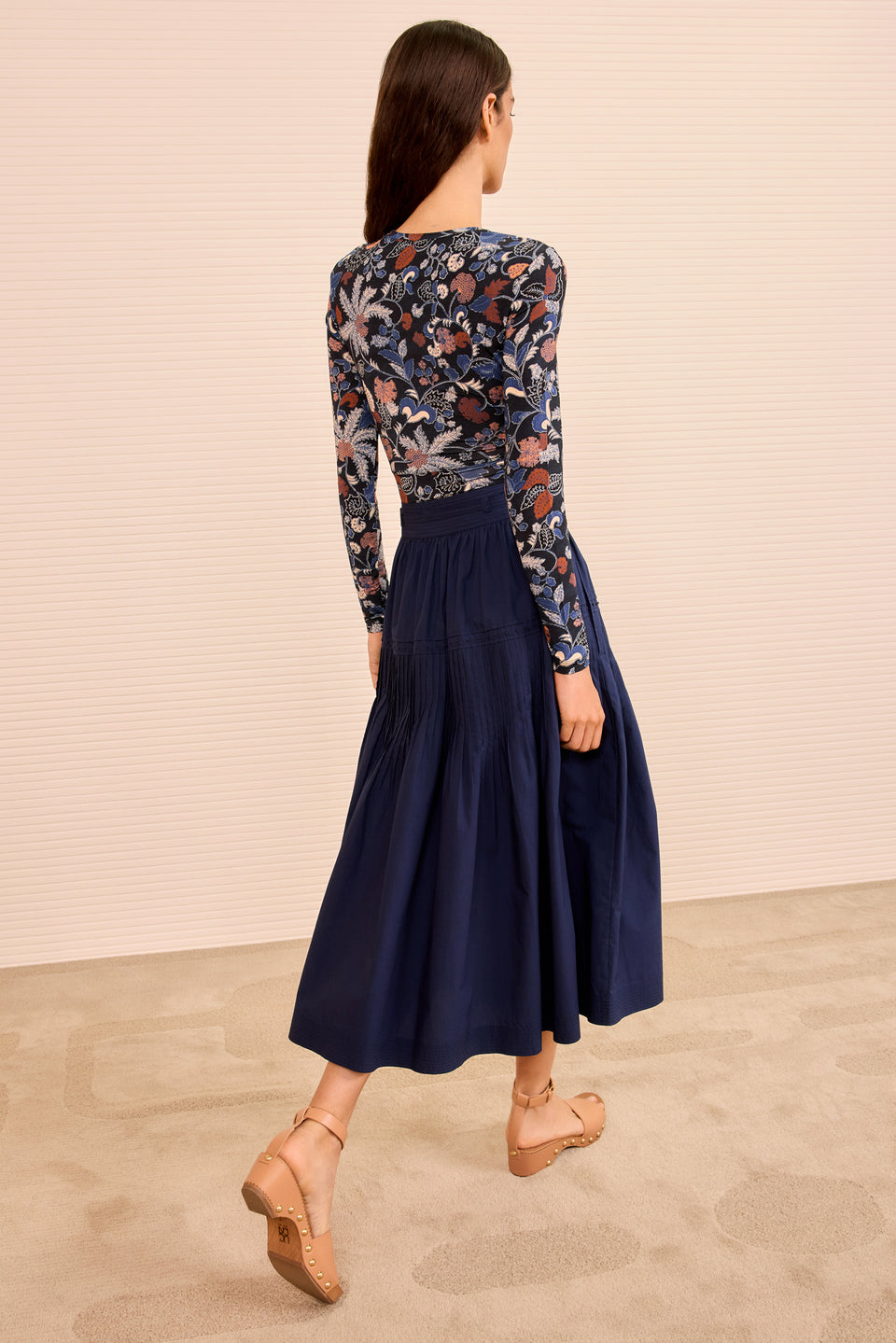 Blythe Drop Waist Midi Skirt - Midnight