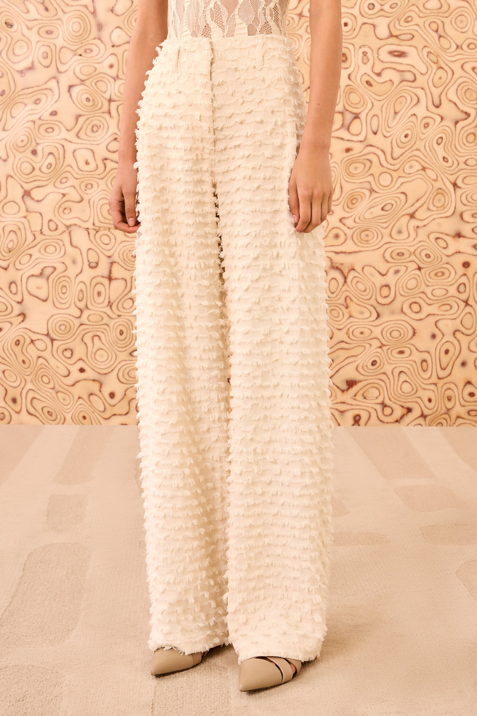 Beatrix Wide Leg Trouser - Ivory