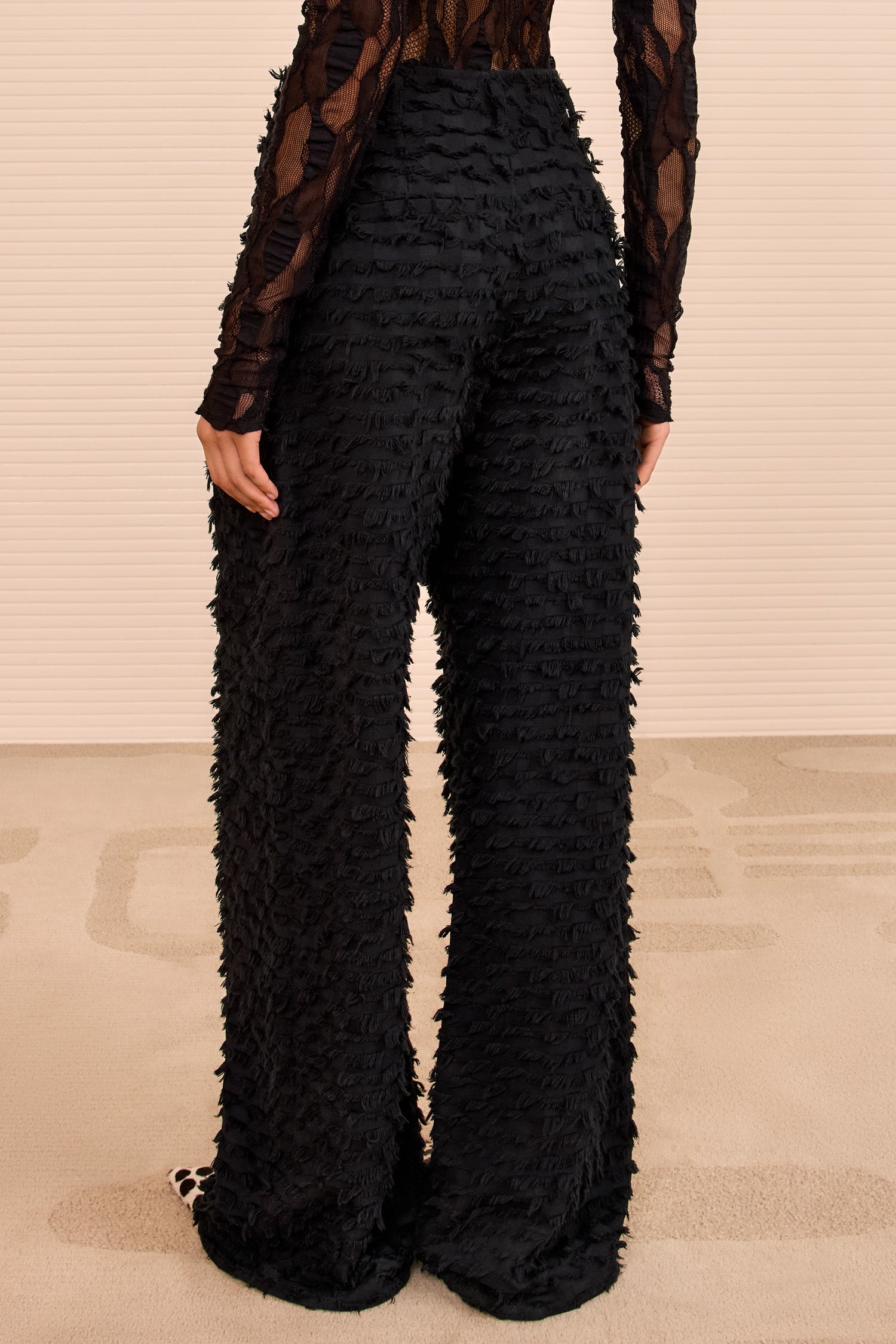 Beatrix Wide Leg Trouser - Noir