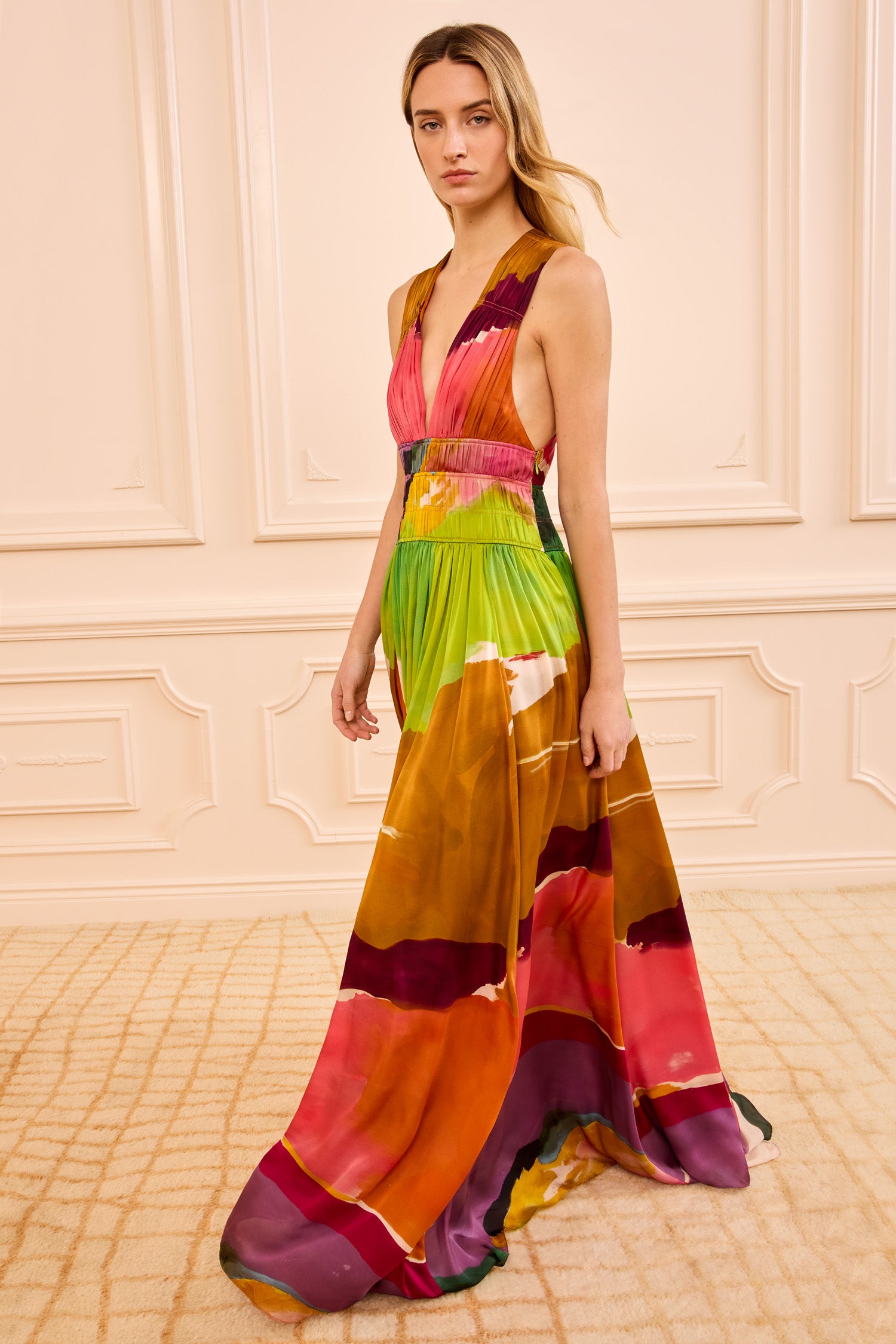 slim fit dress slacks Sherri Hill 67019 000 / Bright Pink main image 0