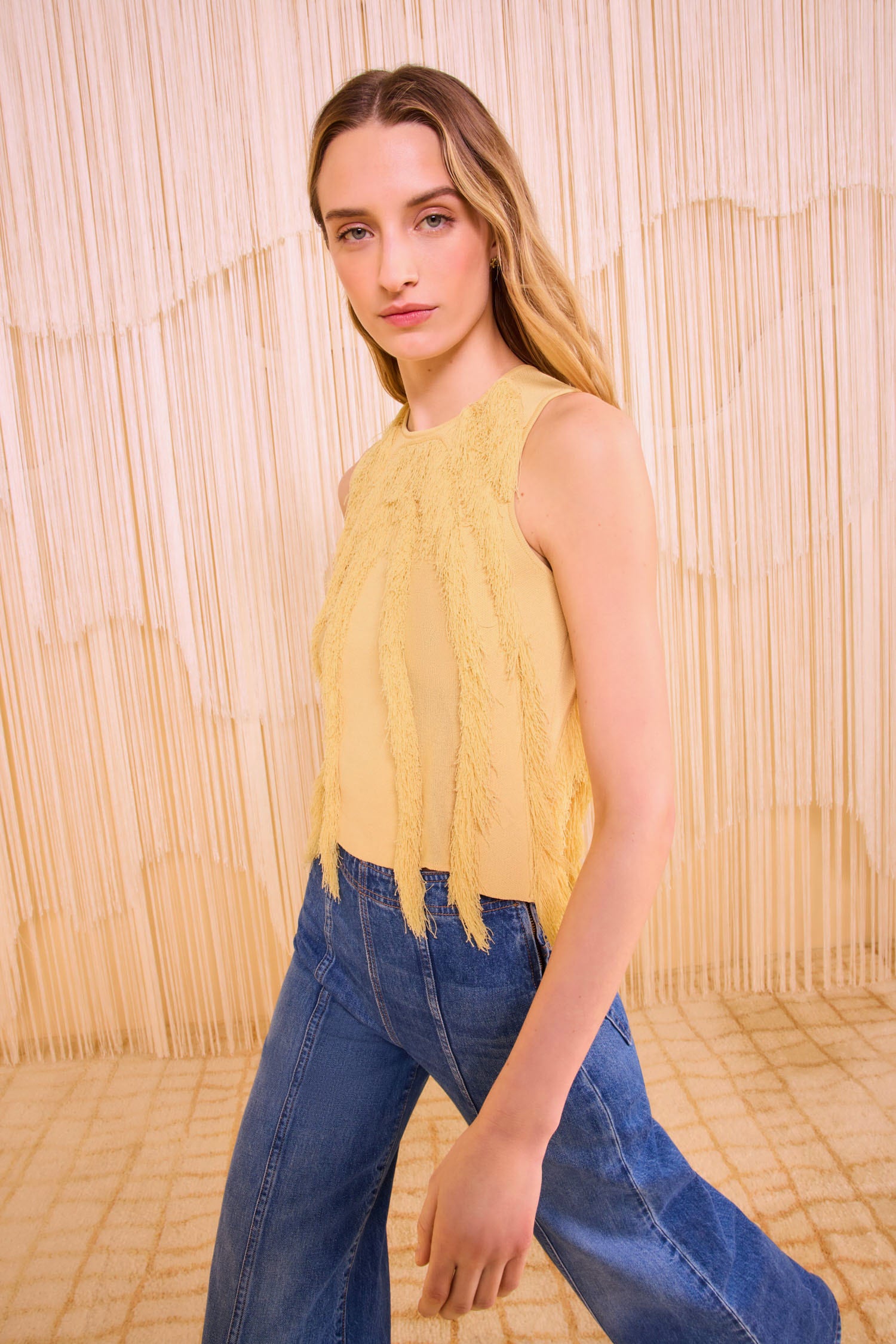 Bonnie Sleeveless Knit Top - Goldfinch