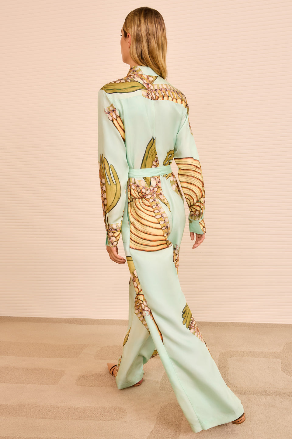 Bricolage Belted Jumpsuit - Water Blossoms