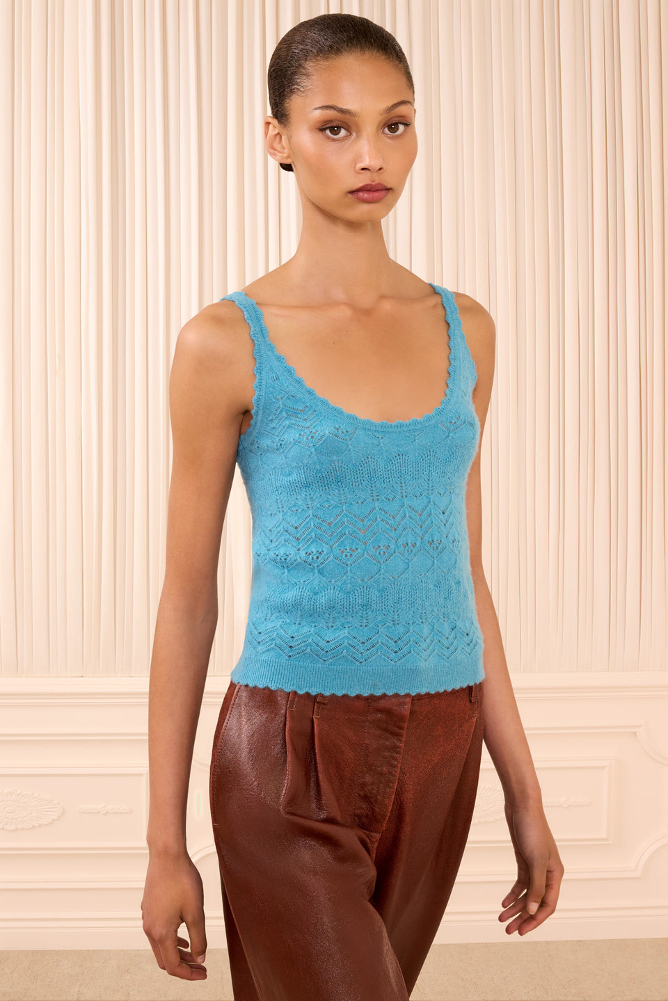 Brielle Cashmere Tank - Cerulean
