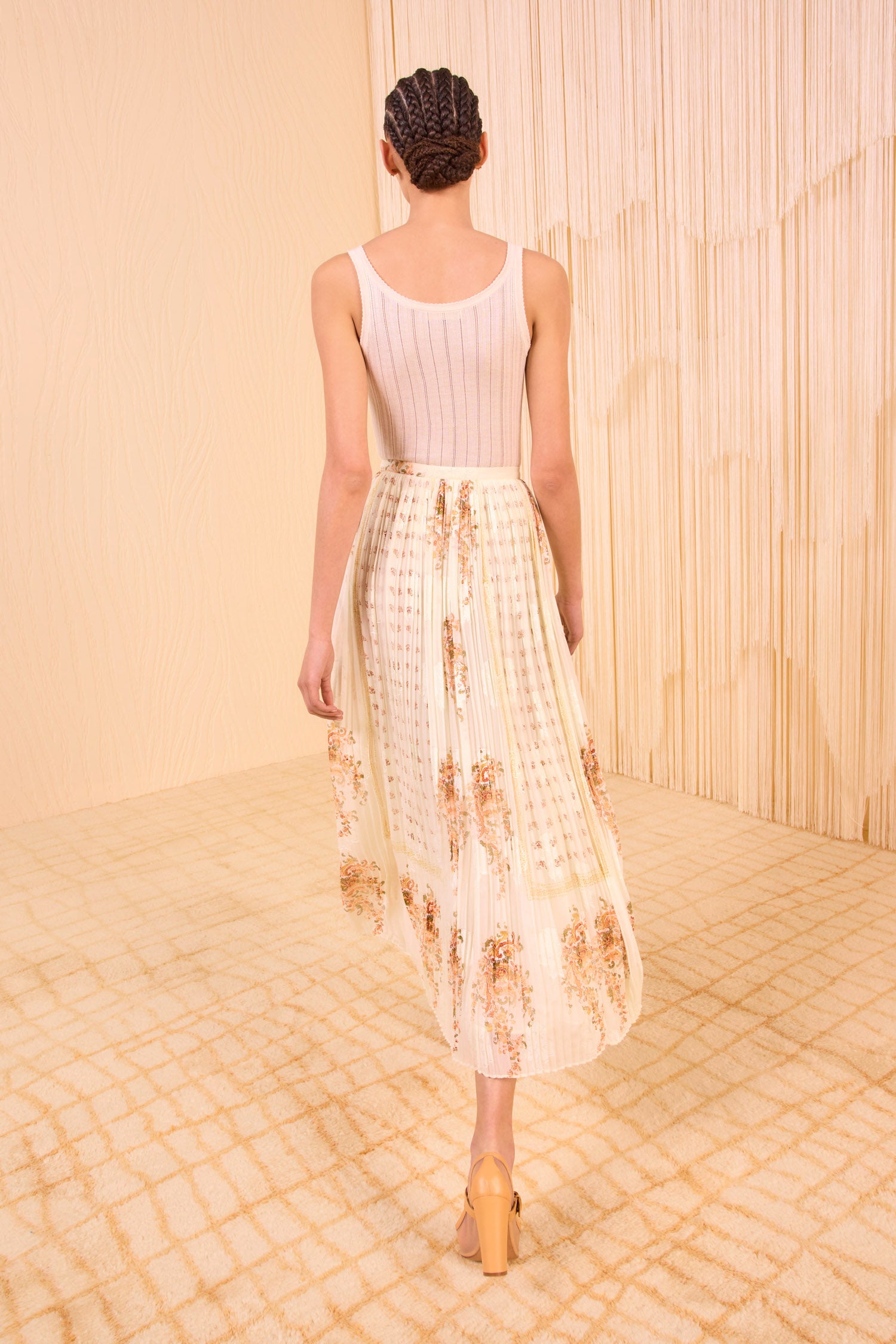 Brion Pleated Skirt - Alabaster