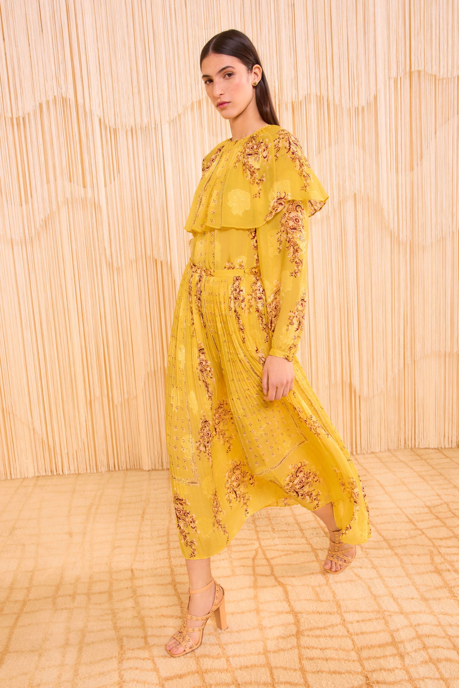 Ulla Johnson Brion Pleated Skirt - Soleil