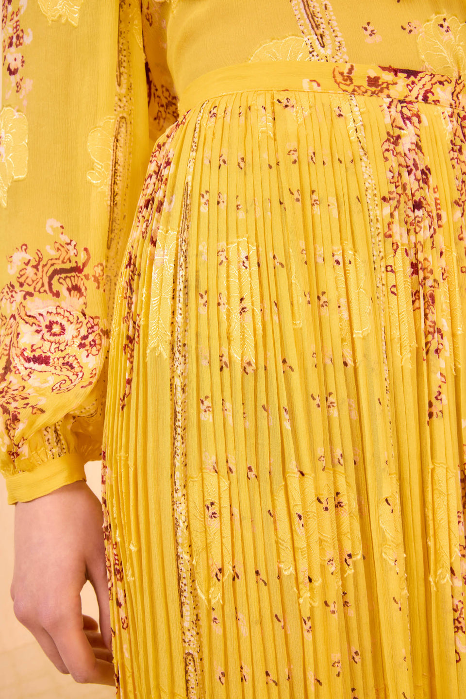Brion Pleated Skirt - Soleil