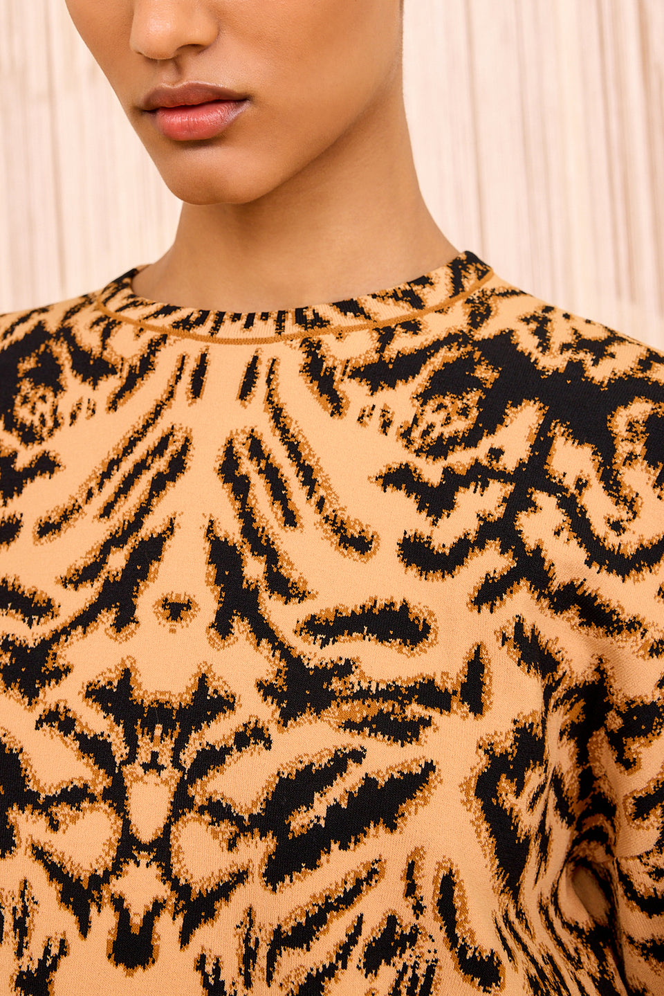 Cade Jacquard Knit Long Sleeve Pullover - Bengal