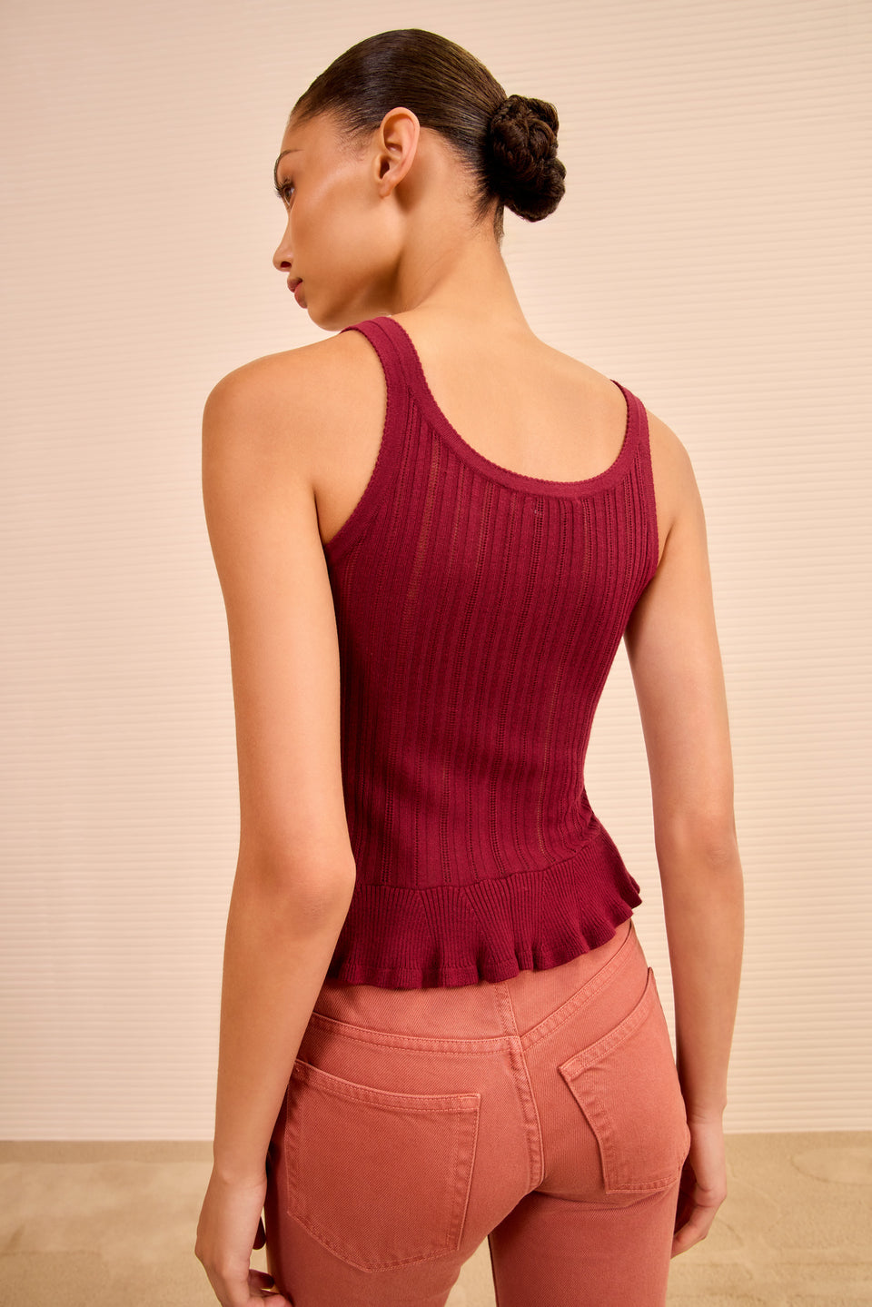 Callie Knit Camisole - Claret