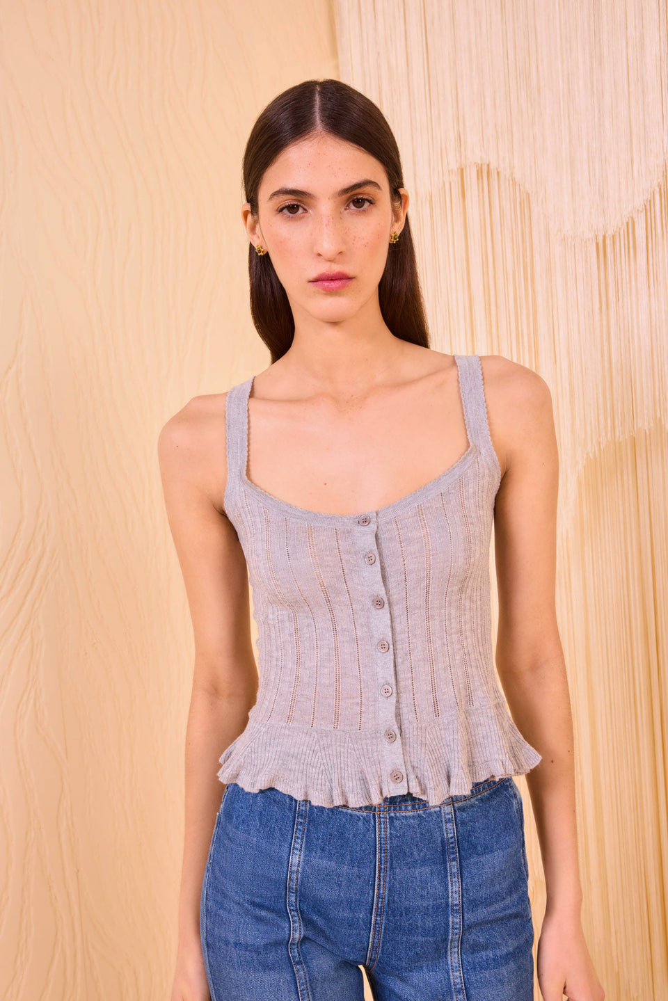 Callie Knit Camisole - Slate