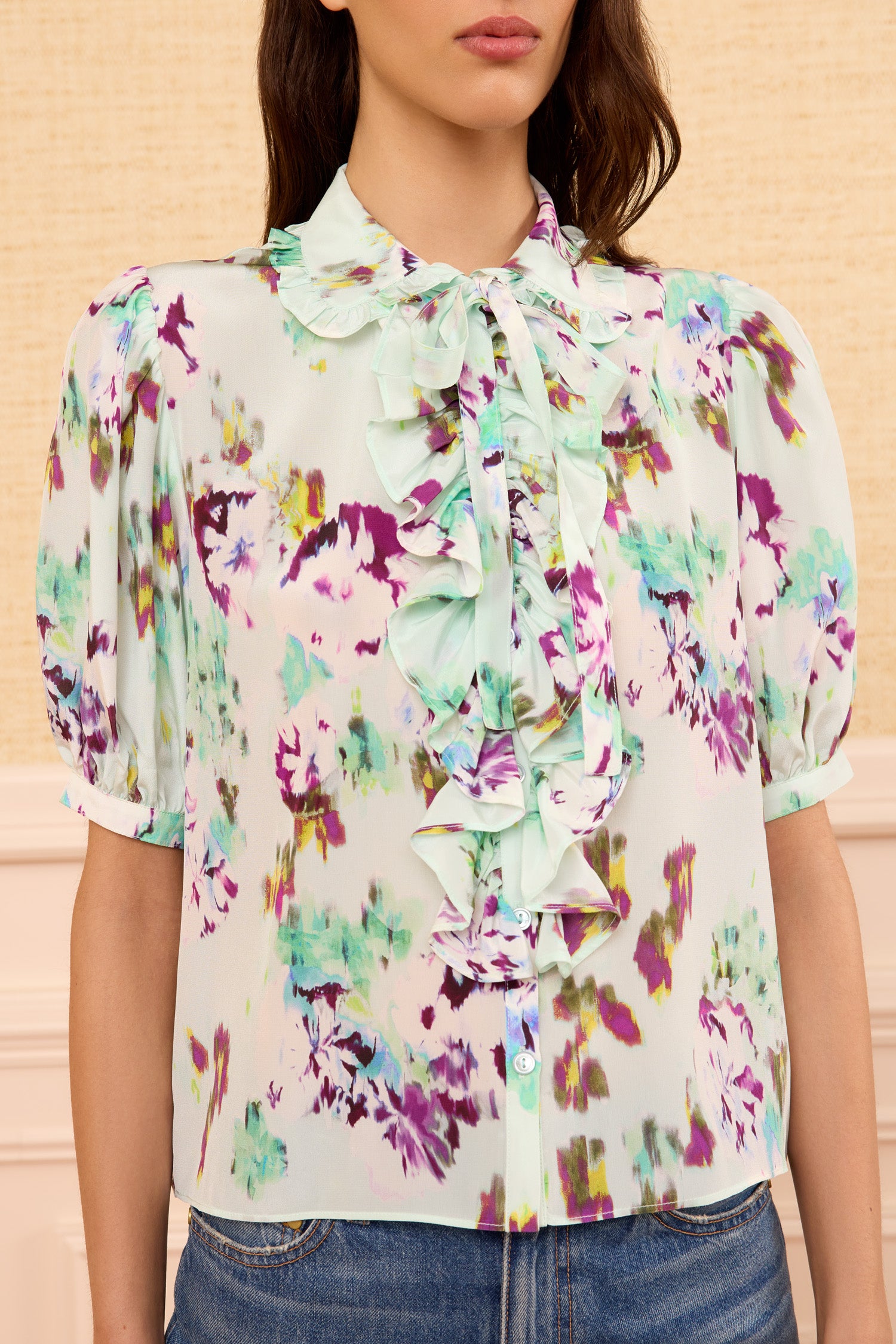 Ulla Johnson Camellia Silk Top - Oasis