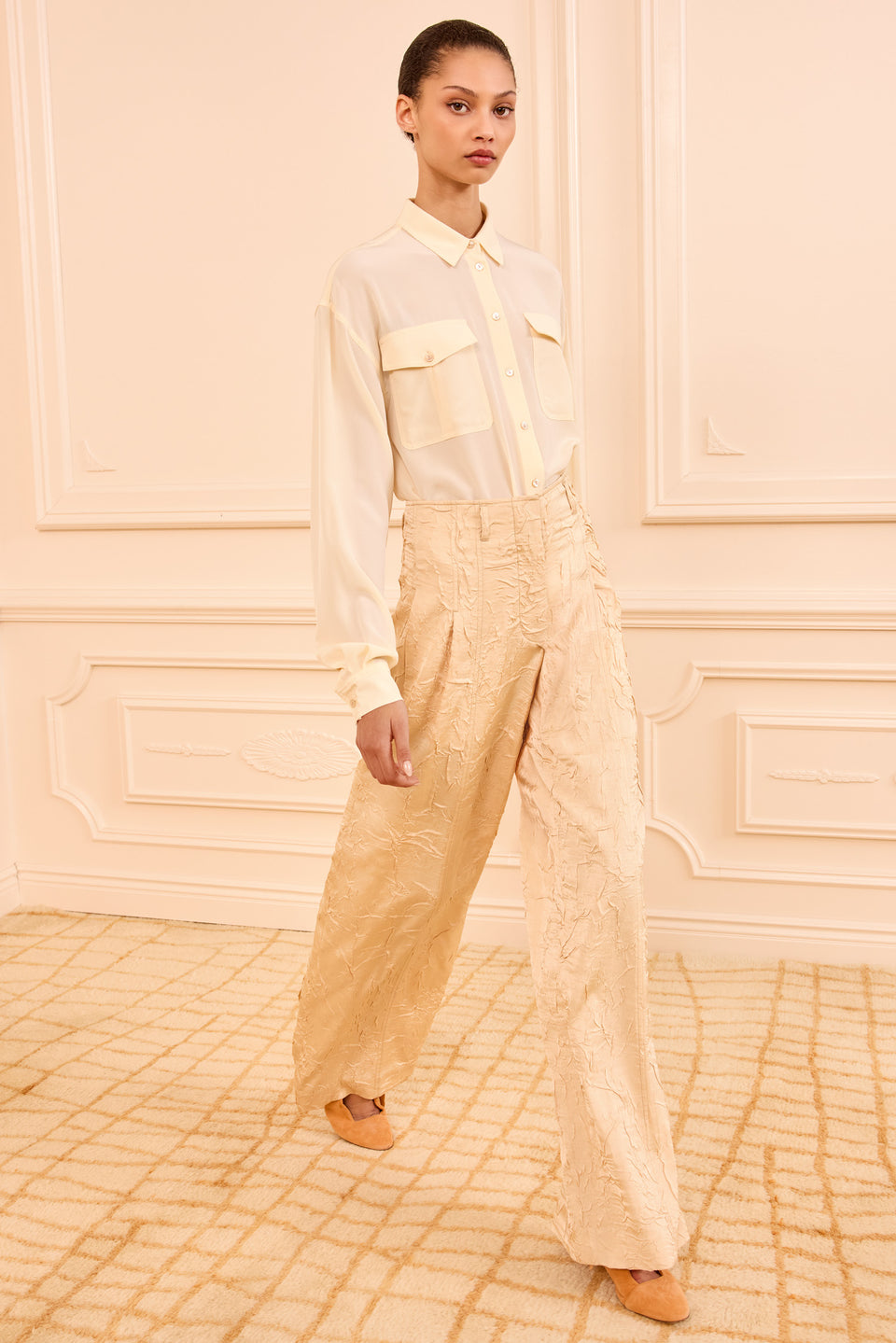 Carine High Waisted Pant - Driftwood