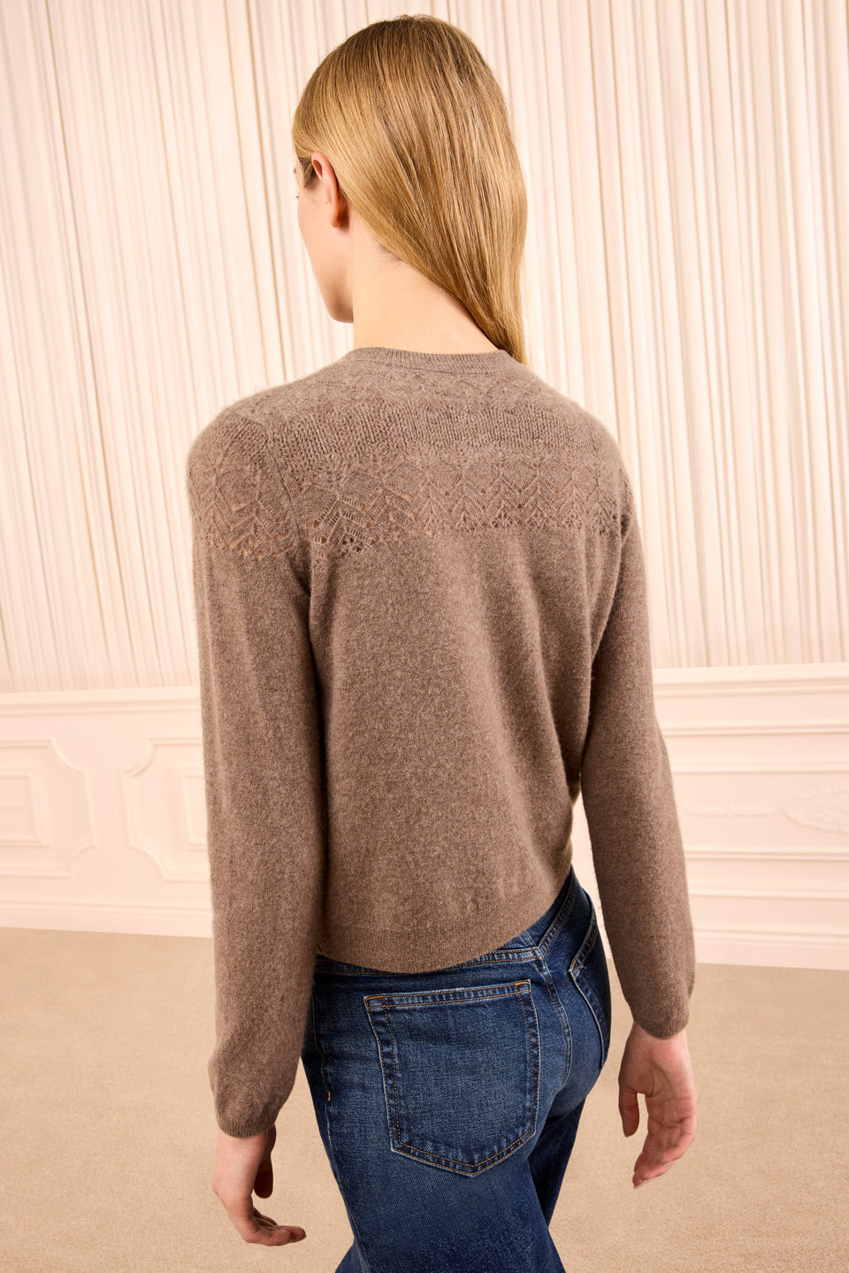 Cassia Cashmere Cardigan - Driftwood