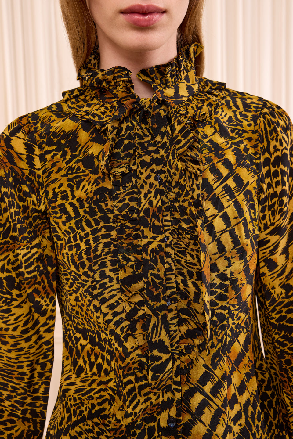 Catroux Long Sleeve Silk Blouse - Wren