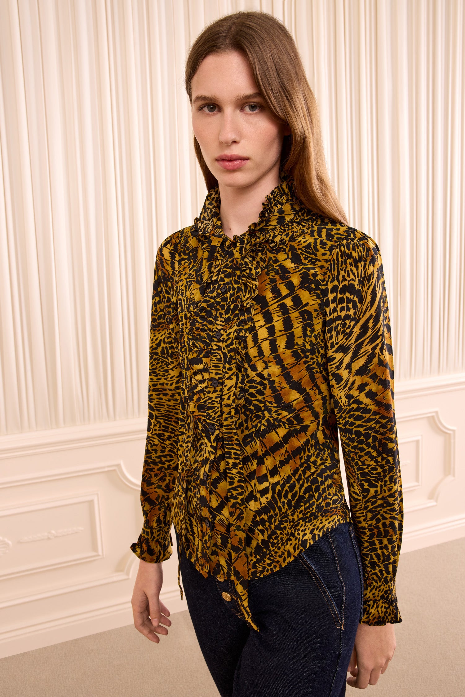 Ulla Johnson Catroux Long Sleeve Silk Blouse - Wren