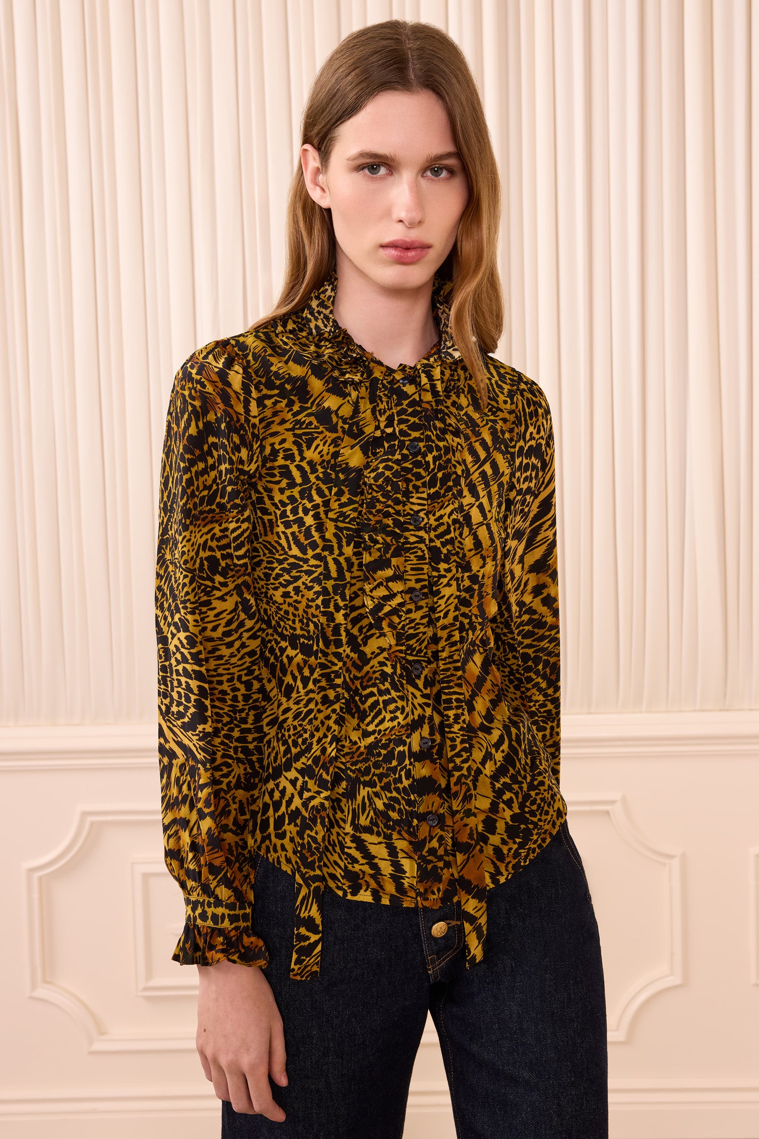 Ulla Johnson Catroux Long Sleeve Silk Blouse - Wren