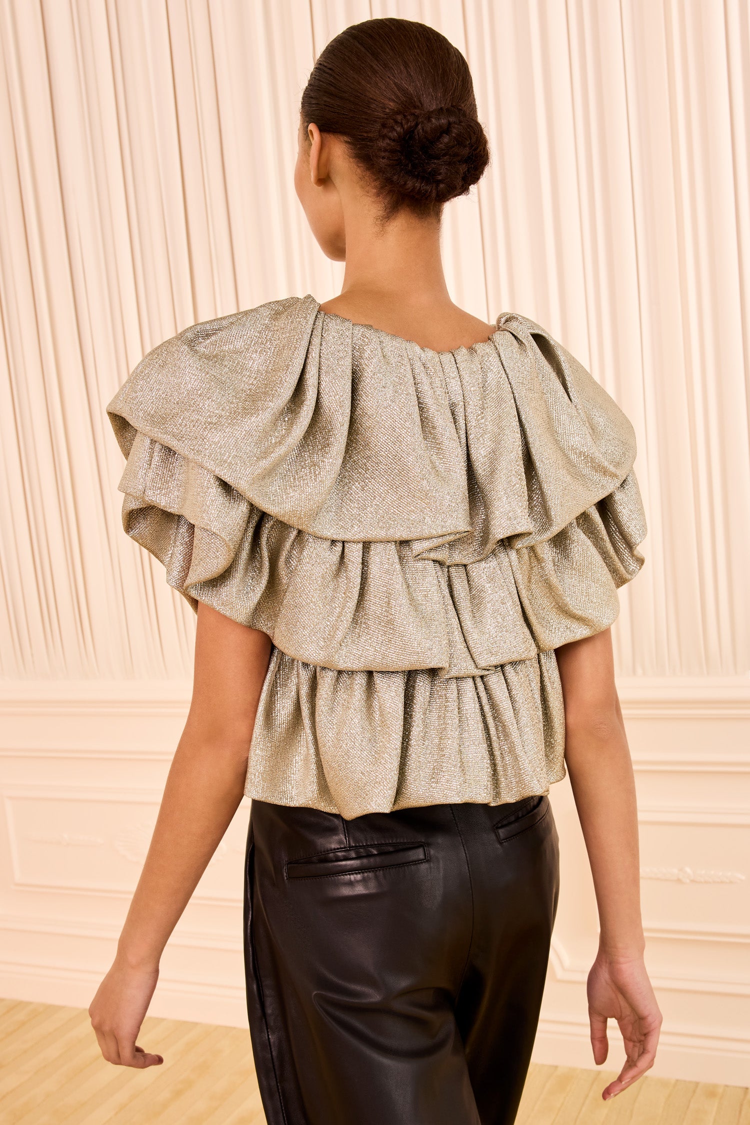 Ulla Johnson Cecile SS Ruffle Top - Argent