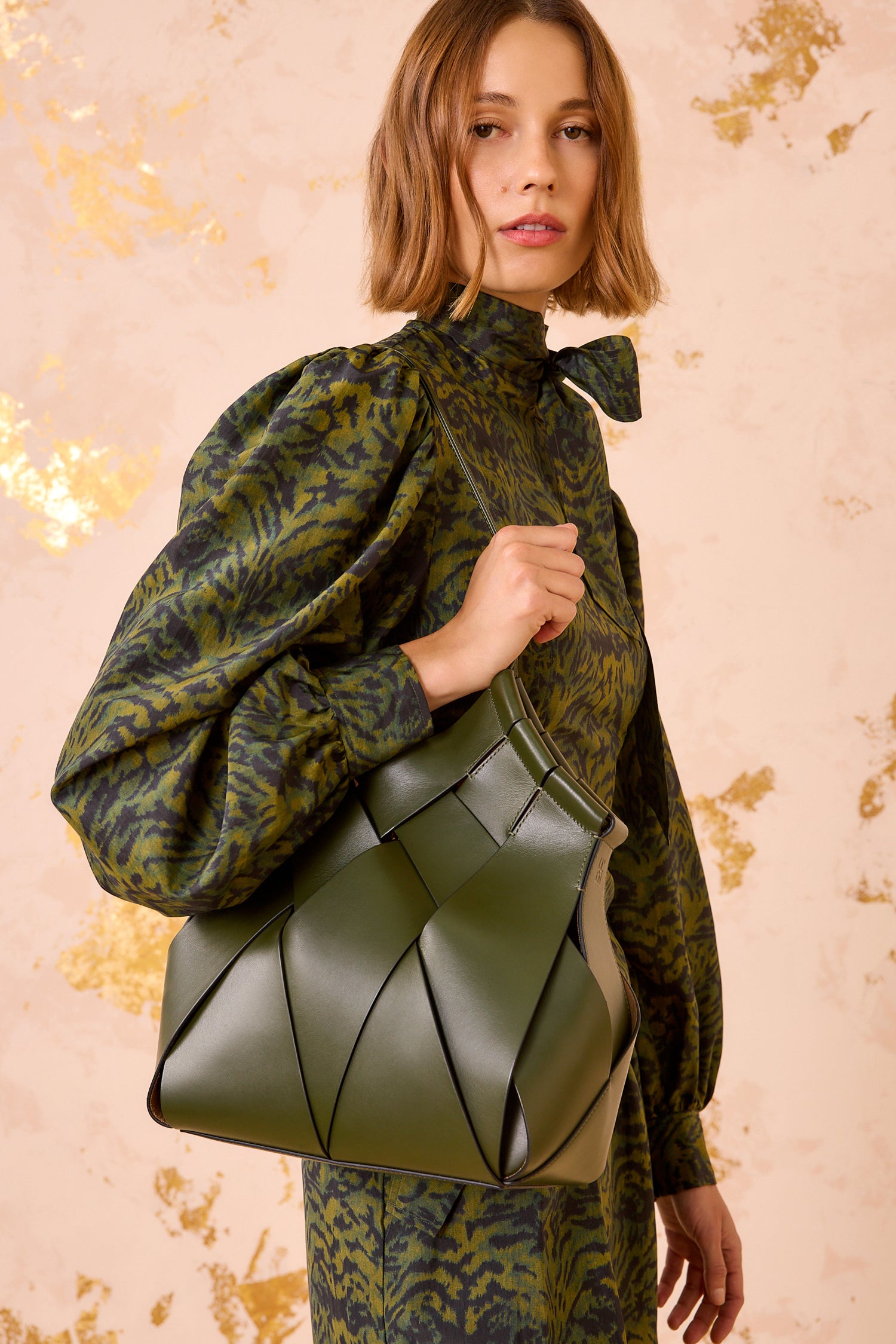 Charlotte Shoulder Bag - Militaire Handcrafted Leather Shoulder