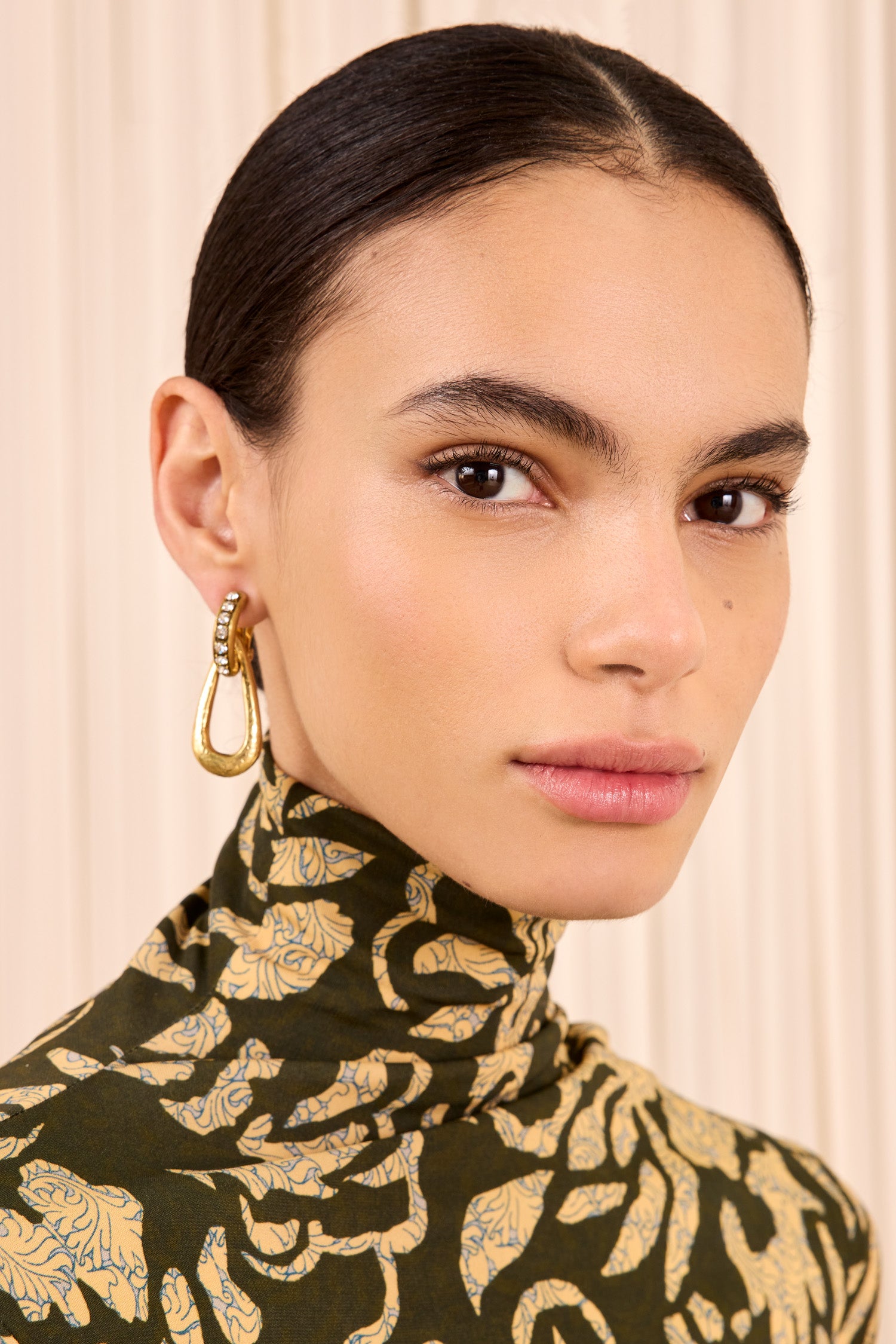 Ulla Johnson Chunky Teardrop Earring w/Pave - Brass