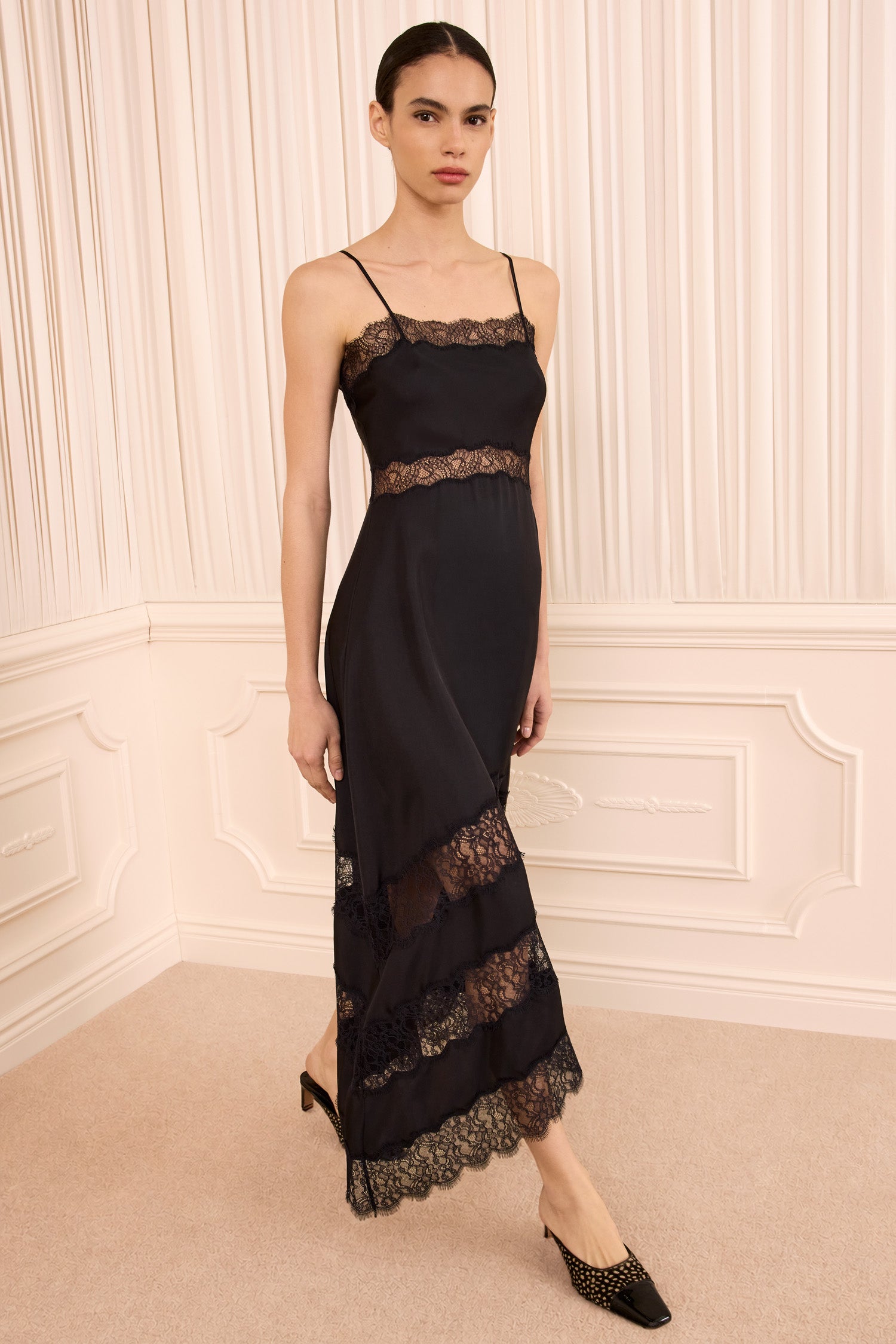 Coco Sleeveless Silk Dress - Noir