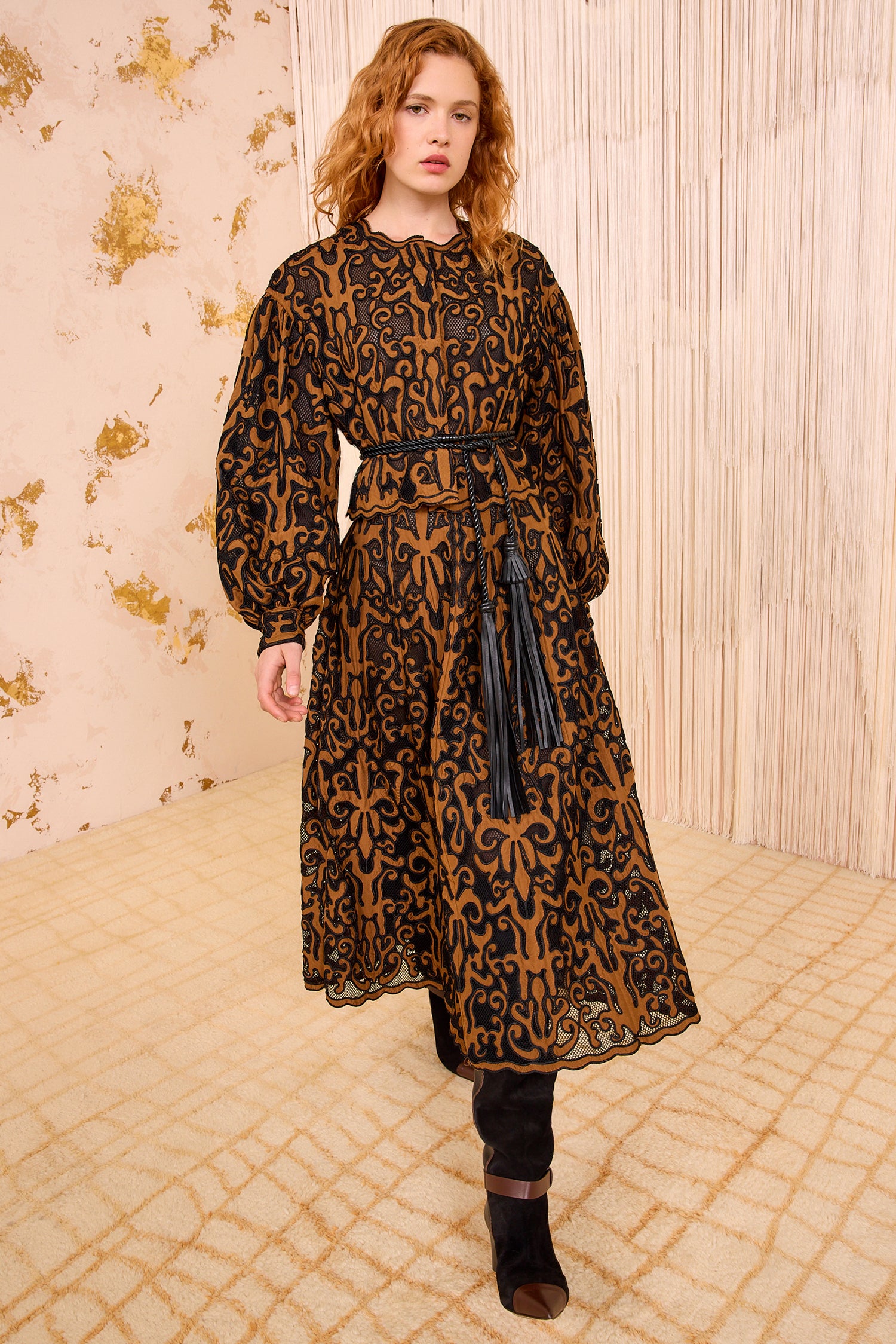 Ulla Johnson Coletta Applique Jacket - Saffron