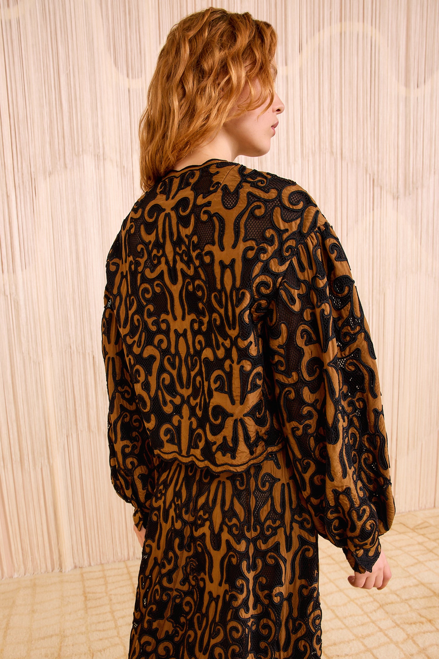 Ulla Johnson Coletta Applique Jacket - Saffron