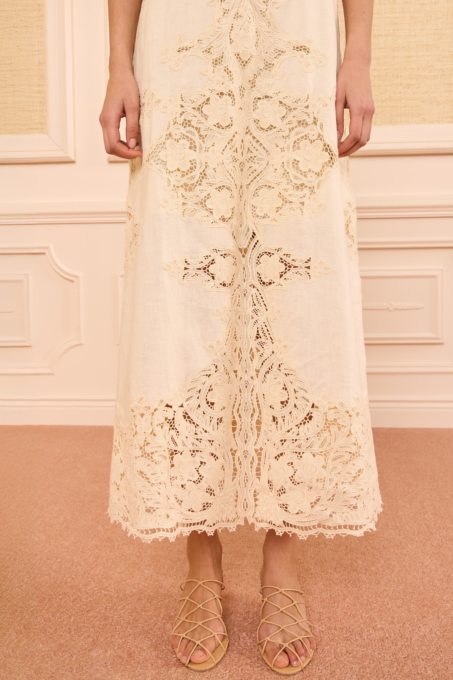 Coralite SL Linen Dress - Ivory