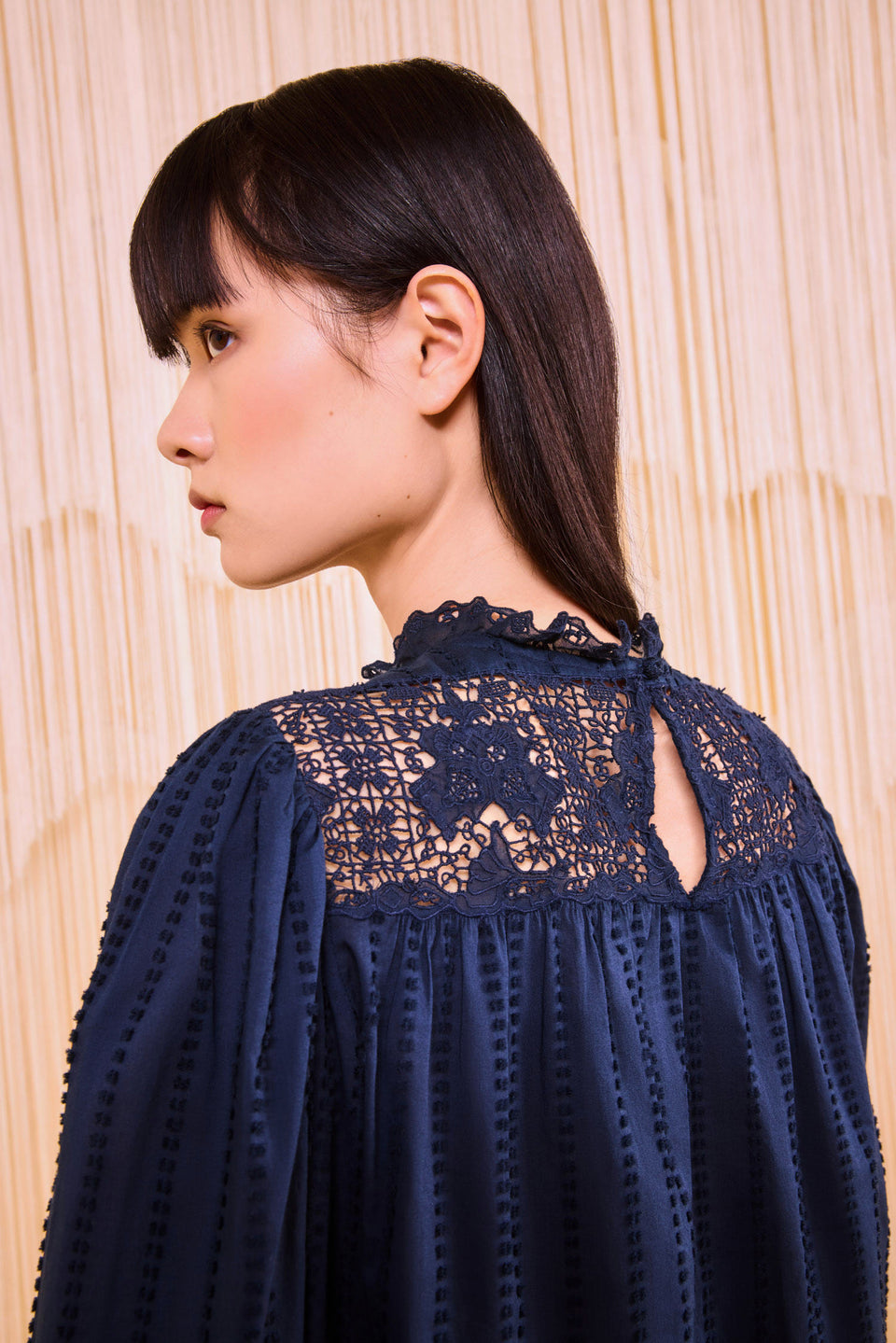 Cornelia Long Sleeve Blouse - Midnight