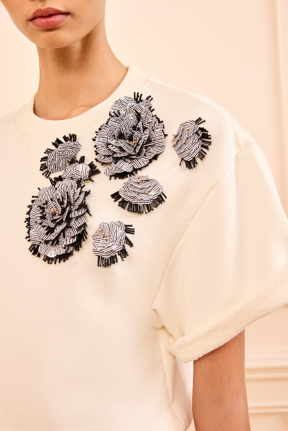 Cove Top with Embroidery - Creme