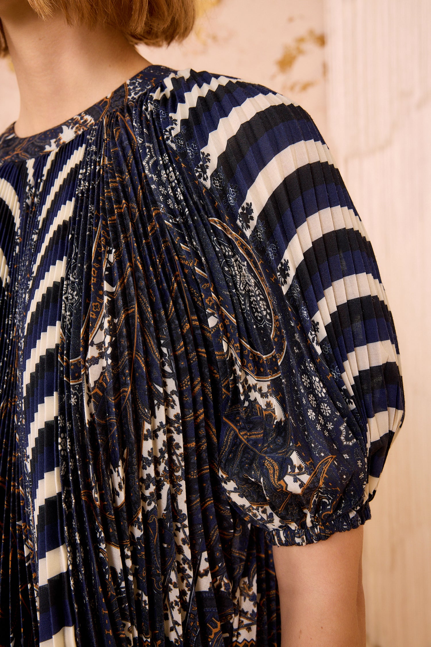 Ulla Johnson Dafne Pleated Short Sleeve Blouse - Eclipse