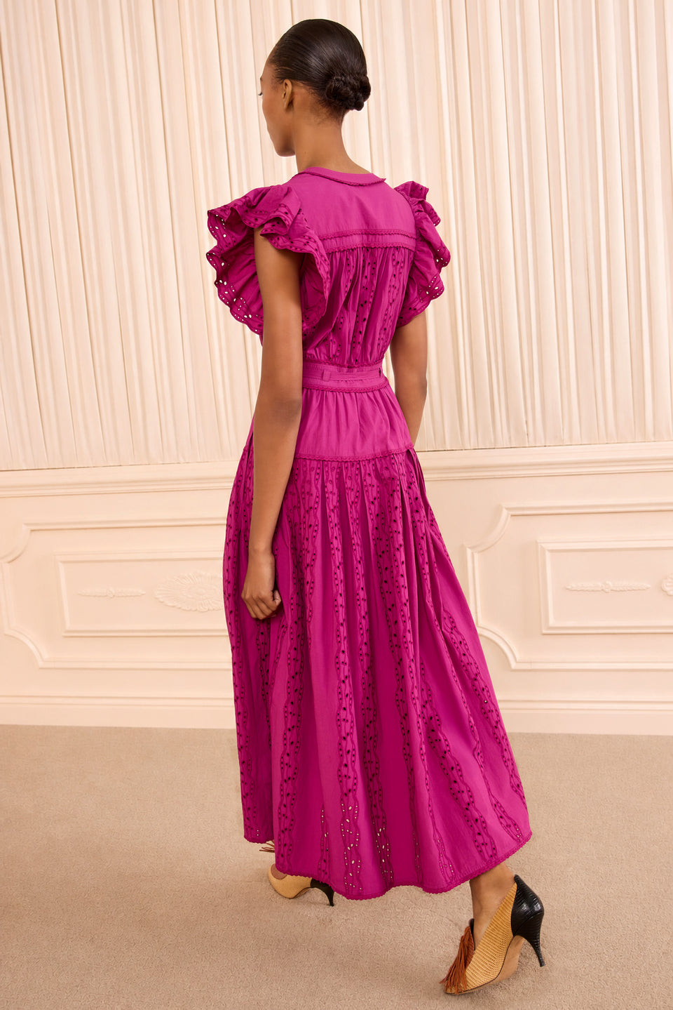 Elvira SS Cotton Dress - Orchid
