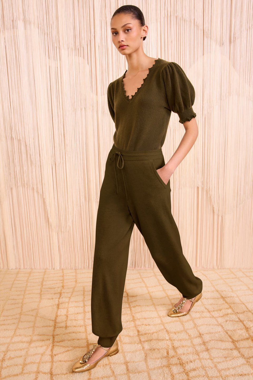 Danica Cashmere Pants - Hunter