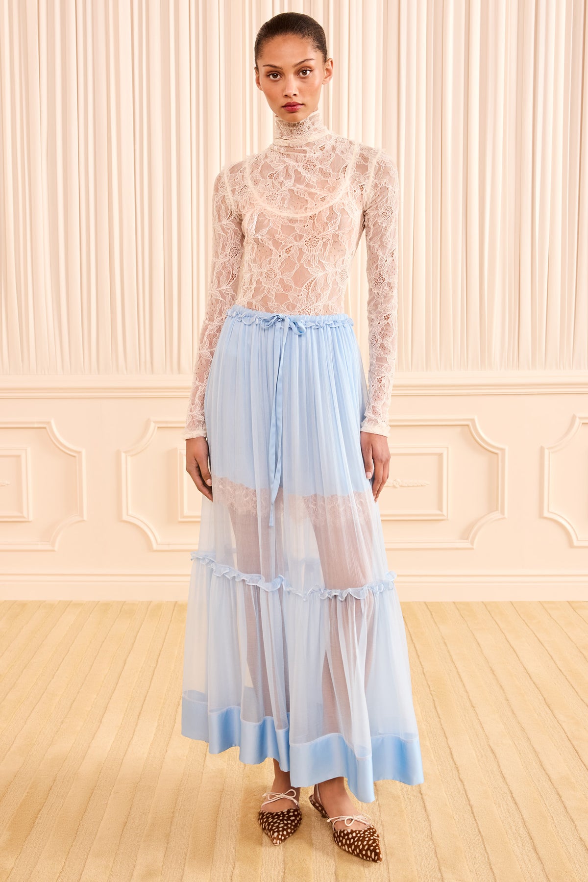 ⁣⁢Delphina Kanten Rok - Hydrangea⁤⁣