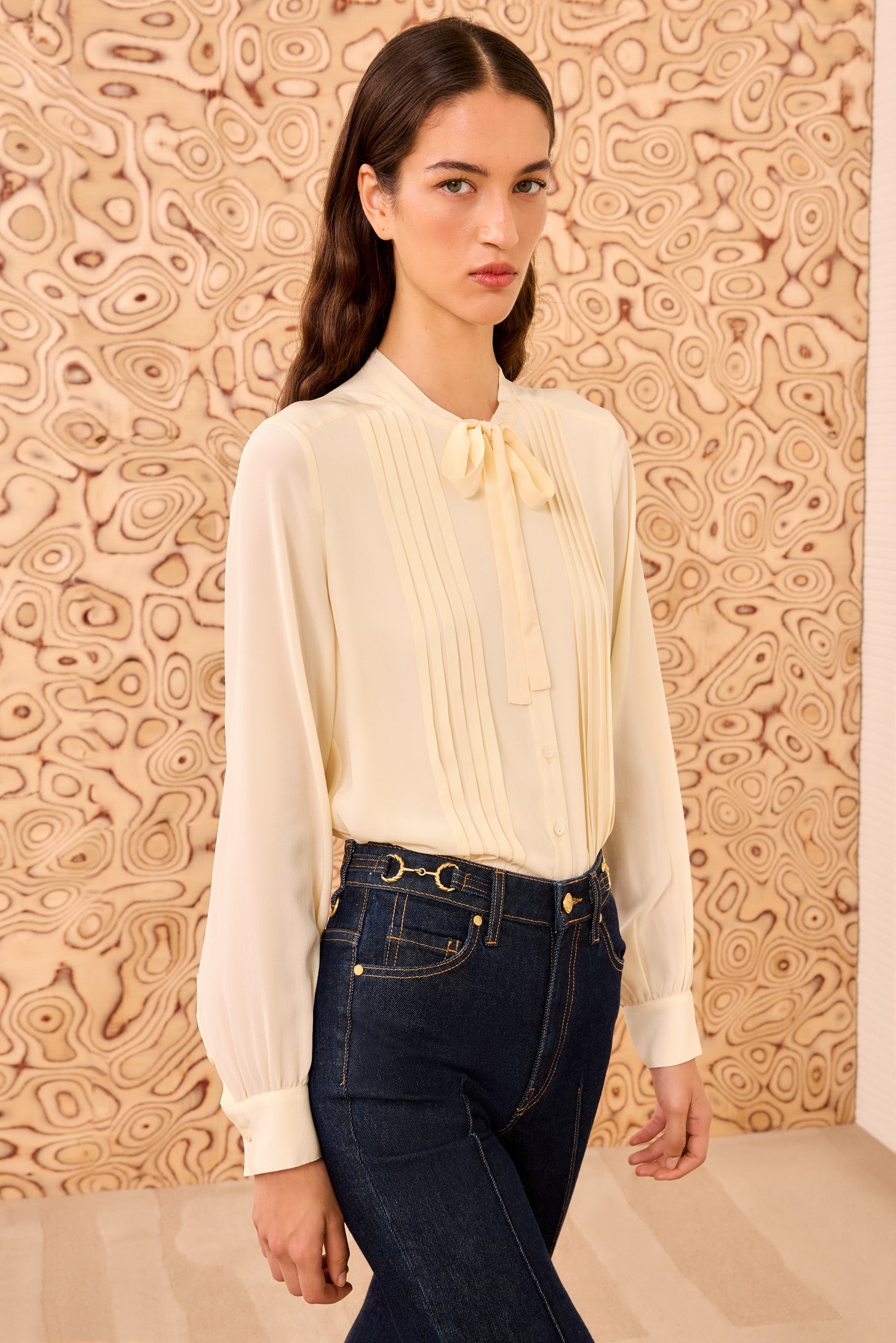 Delvine Long Sleeve Blouse Cowrie
