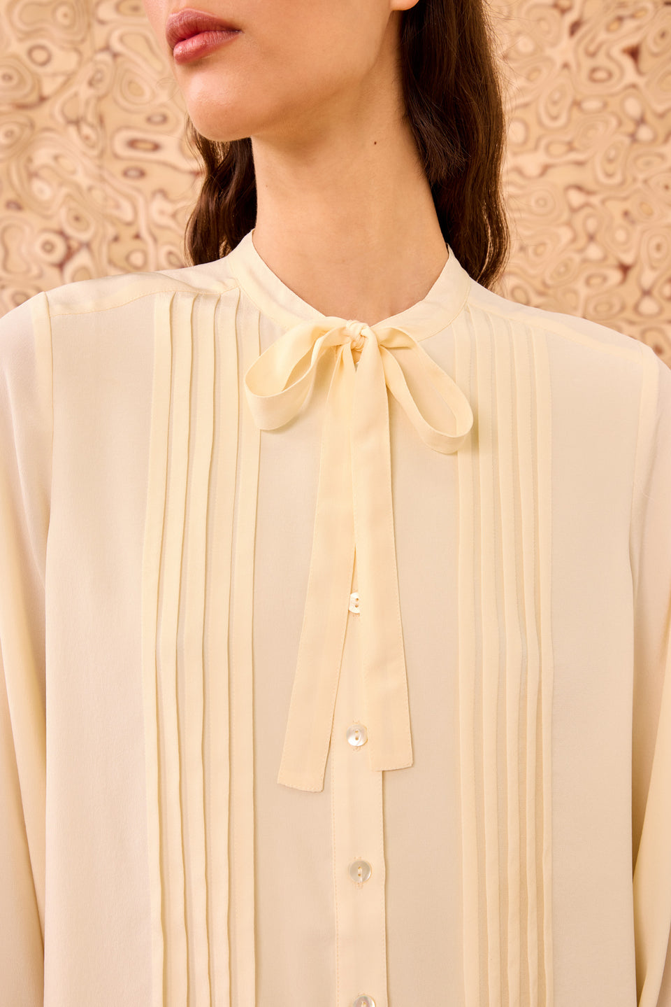 Delvine Btn Up Blouse - Cowrie
