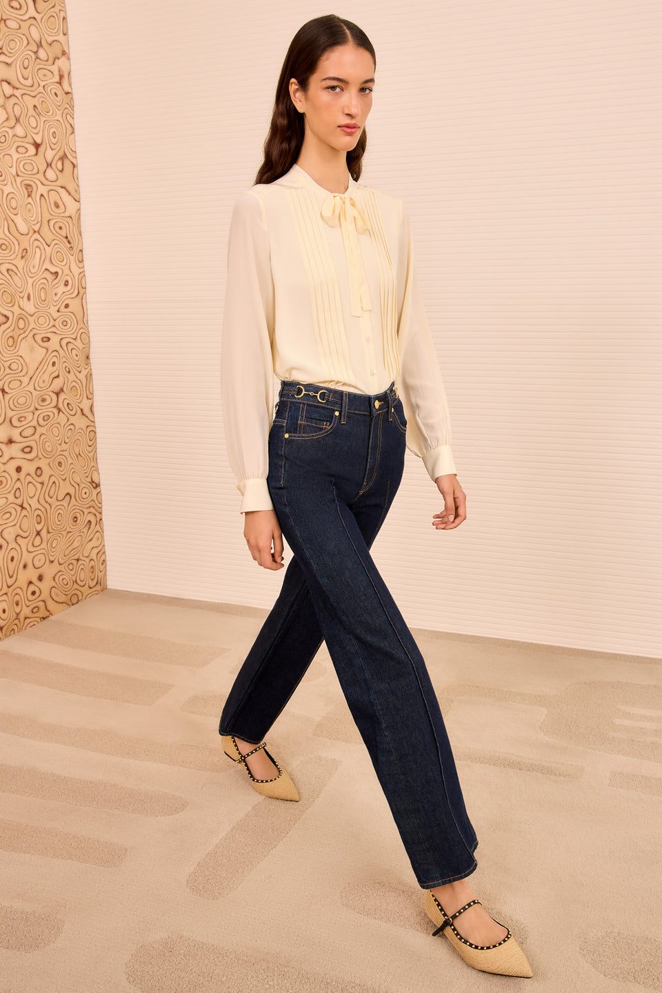 Delvine Btn Up Blouse - Cowrie
