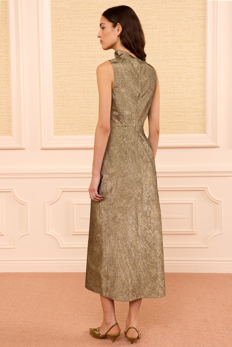 Demetria SL Taffeta Dress - Light Gold
