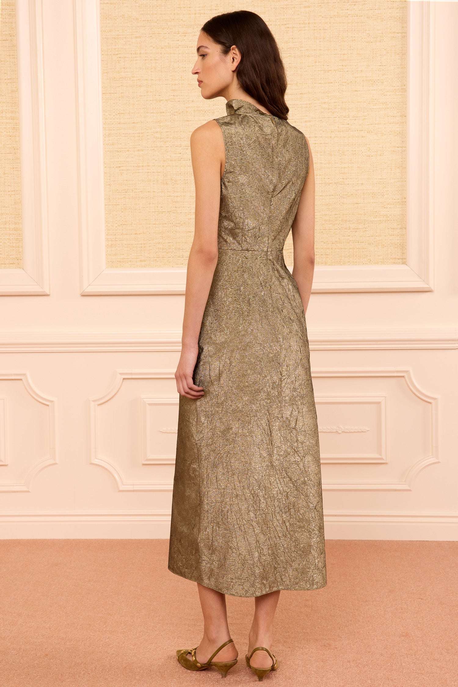 Ulla Johnson Demetria SL Taffeta Dress - Light Gold