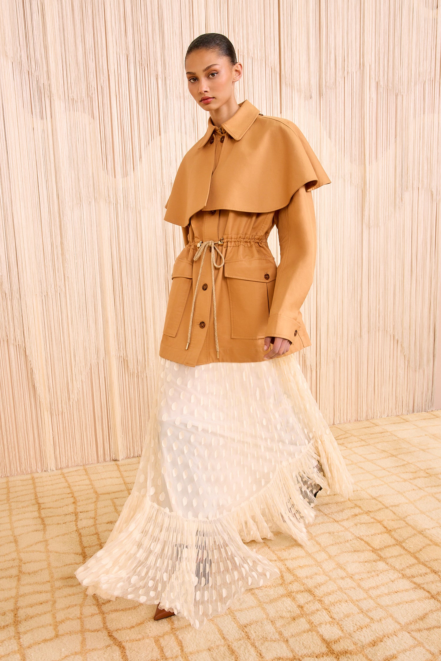 BAL FAUX SHEARING DUFFLE COAT イエロー BAL FAUX SHEARING DUFFLE COAT イエロー