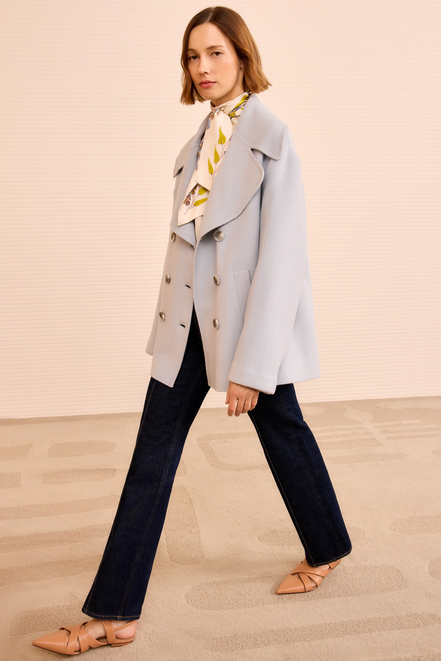 Diana Wool Peacoat - Slate