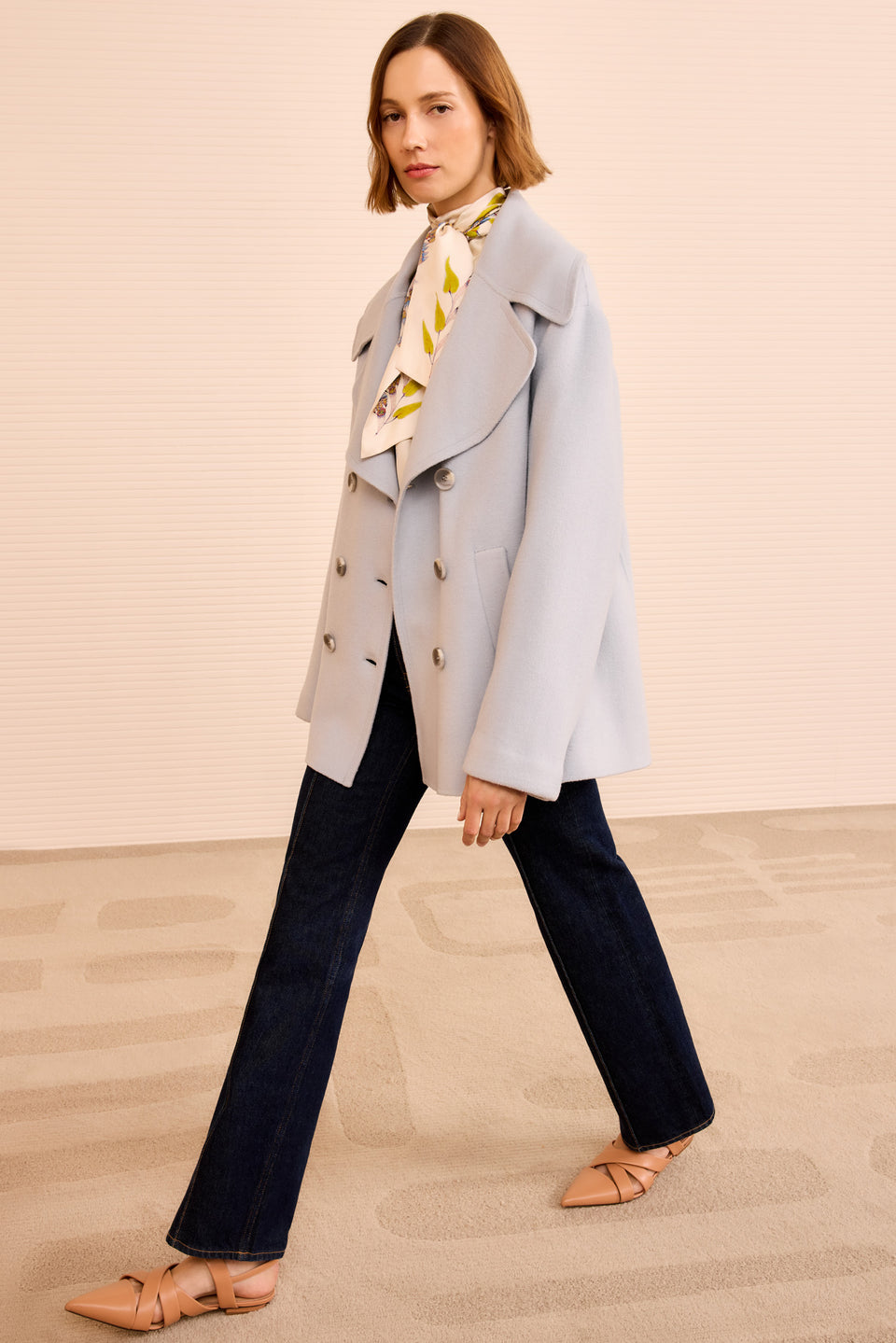 Diana Wool Peacoat - Slate