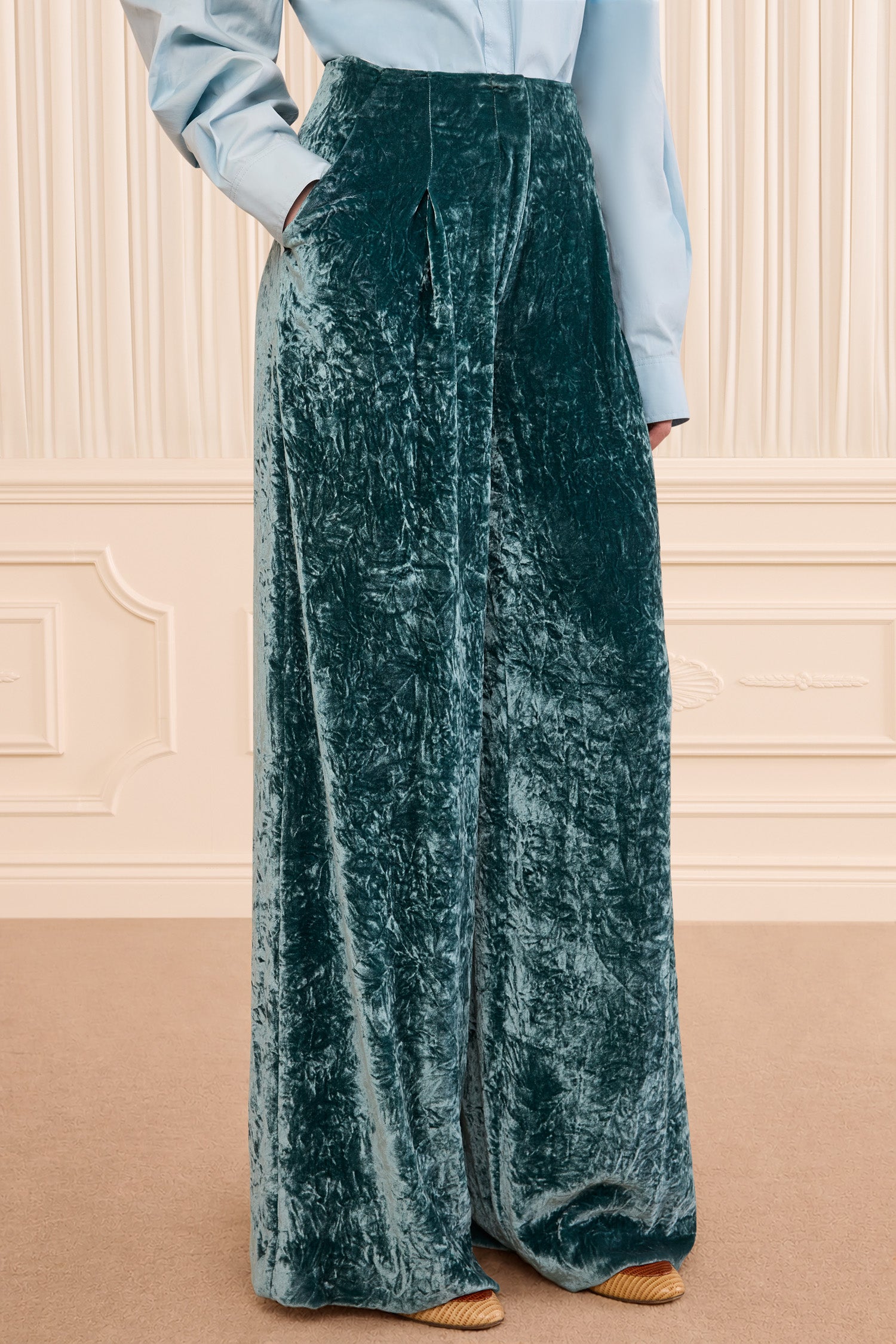 Ulla Johnson Elan Velvet Pant - Jadeite