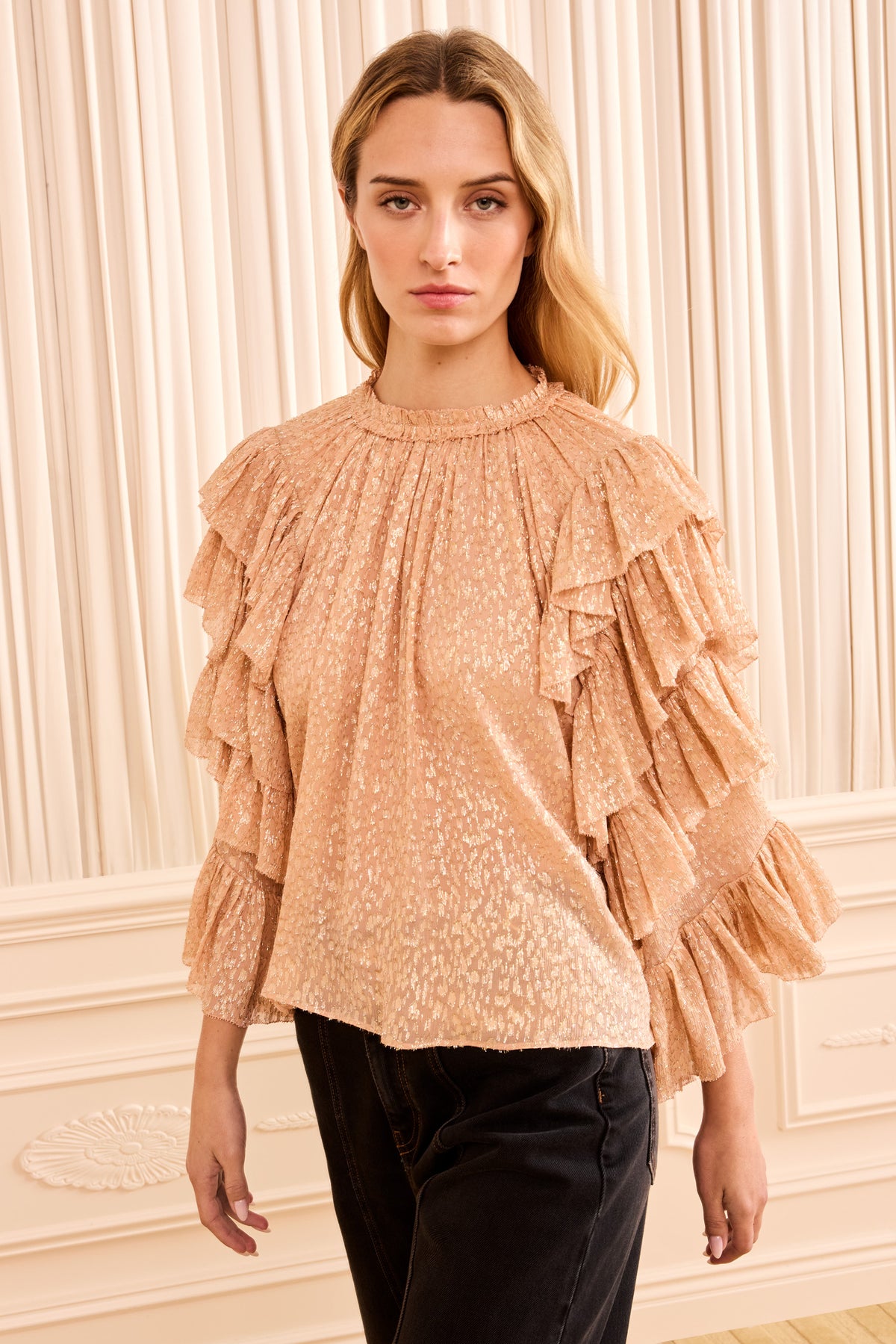 Elara Ruffle Top - Cosmos