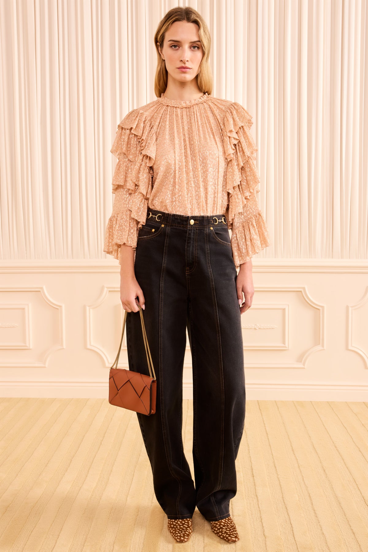 Elara Ruffle Top - Cosmos