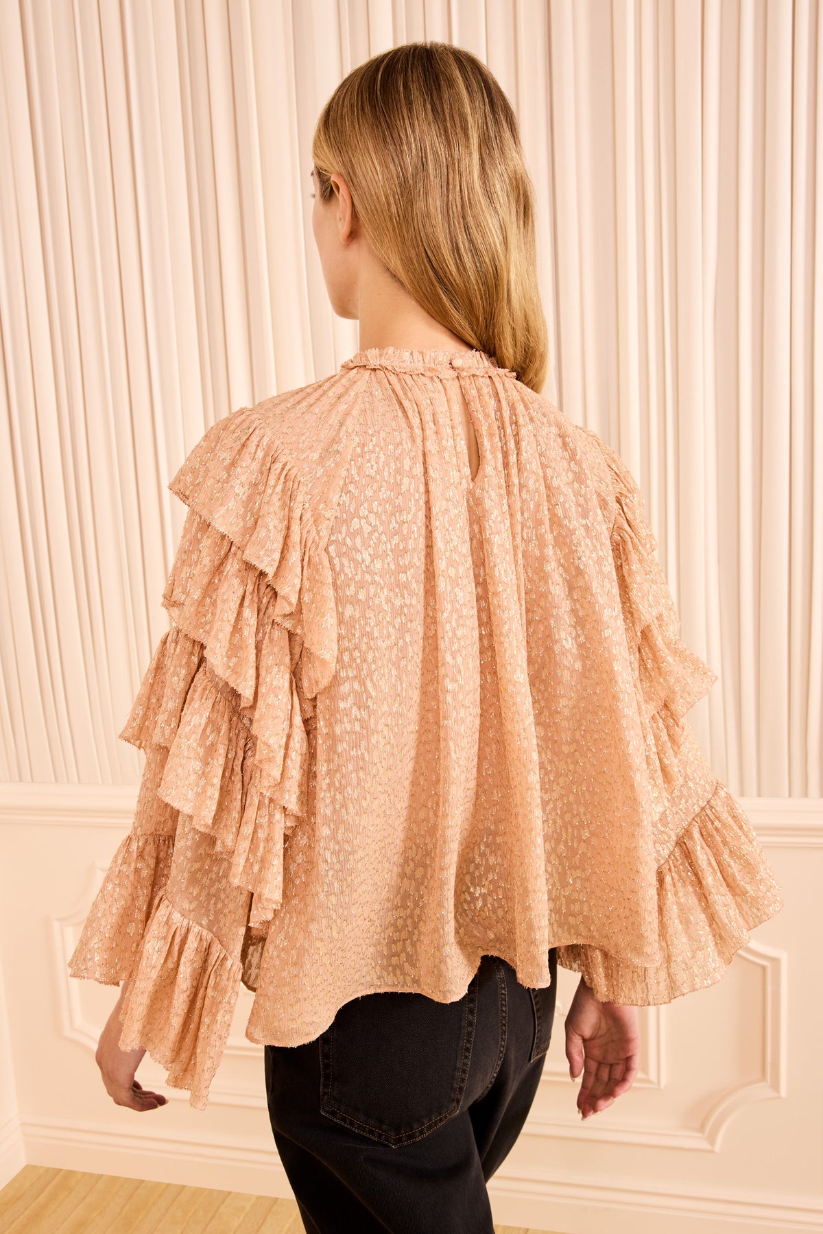 Elara Ruffle Top - Cosmos