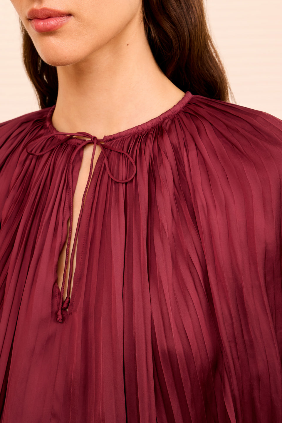 Electra Long Sleeve Blouse - Claret