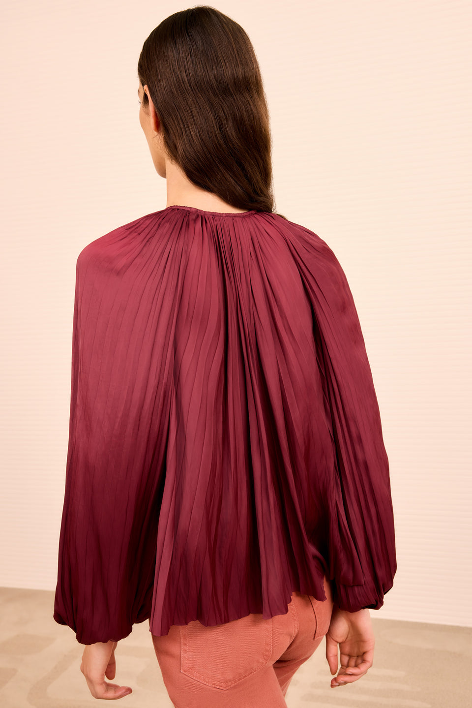 Electra Long Sleeve Blouse - Claret